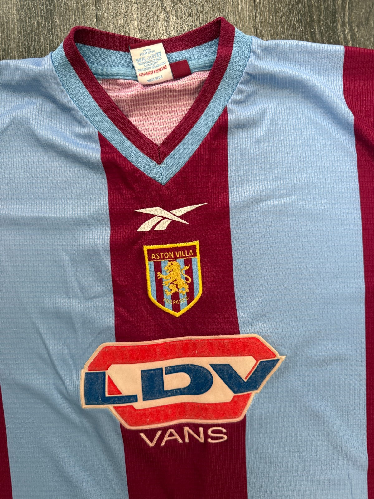 Original Authentic Reebok Aston Villa 1999/2000 Home Shirt Mens Large1