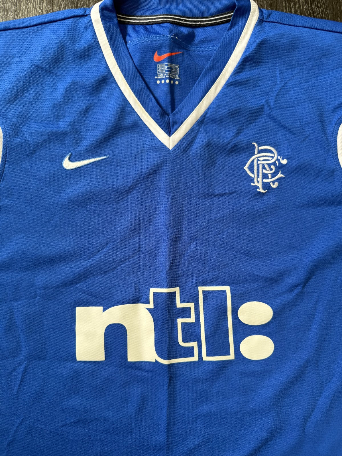 Original Authentic Nike Rangers 1999/2000 Home Shirt Mens Extra Large1