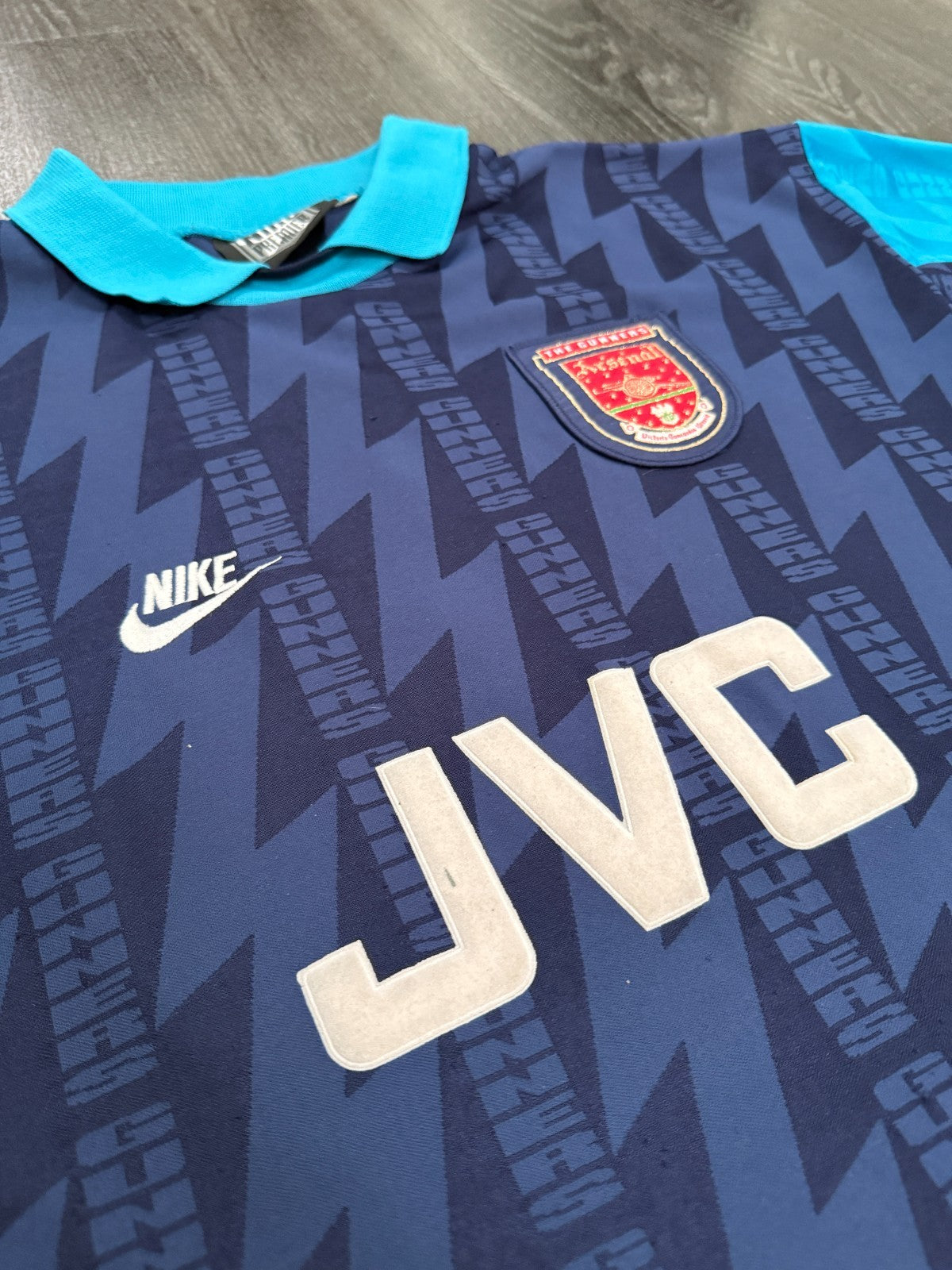 Original Nike Arsenal 1994/1995 Away Shirt WRIGHT 8 Mens Extra Large XL6