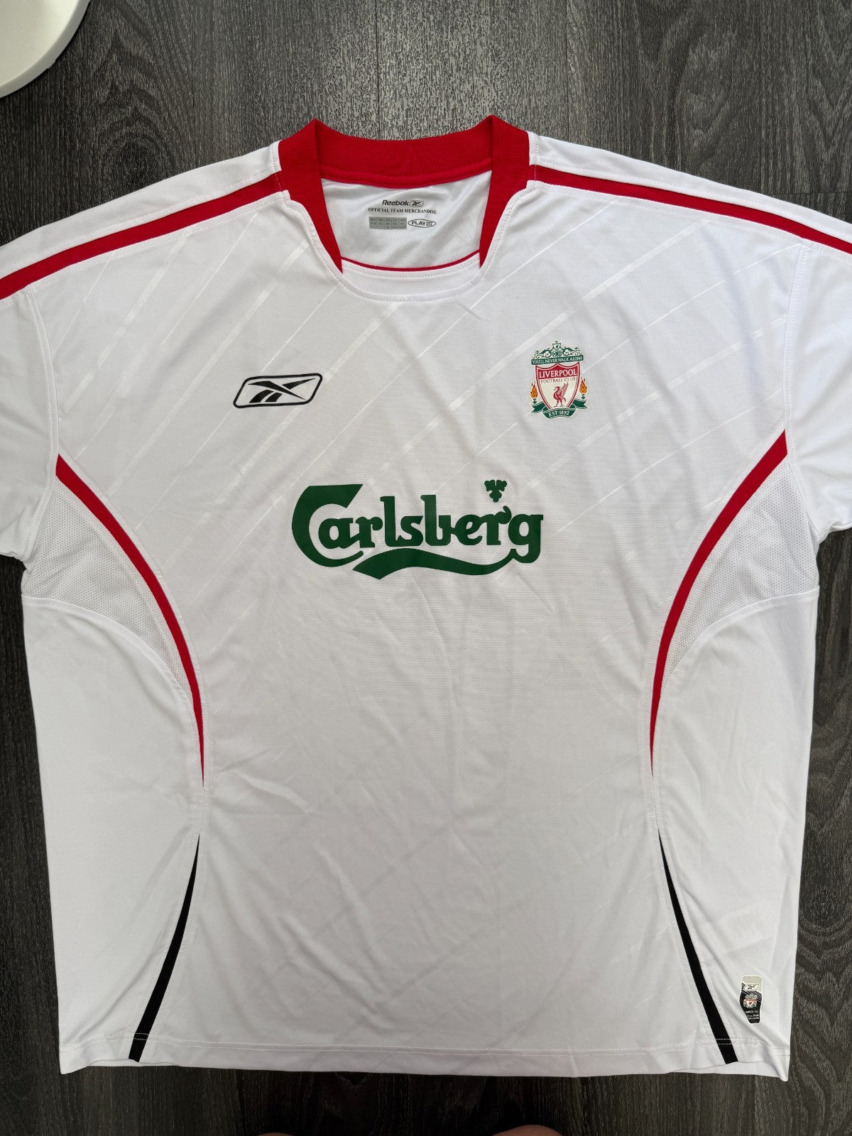 Original Authentic Reebok Liverpool 2005/2006 Away Shirt Mens XXL 2XL0