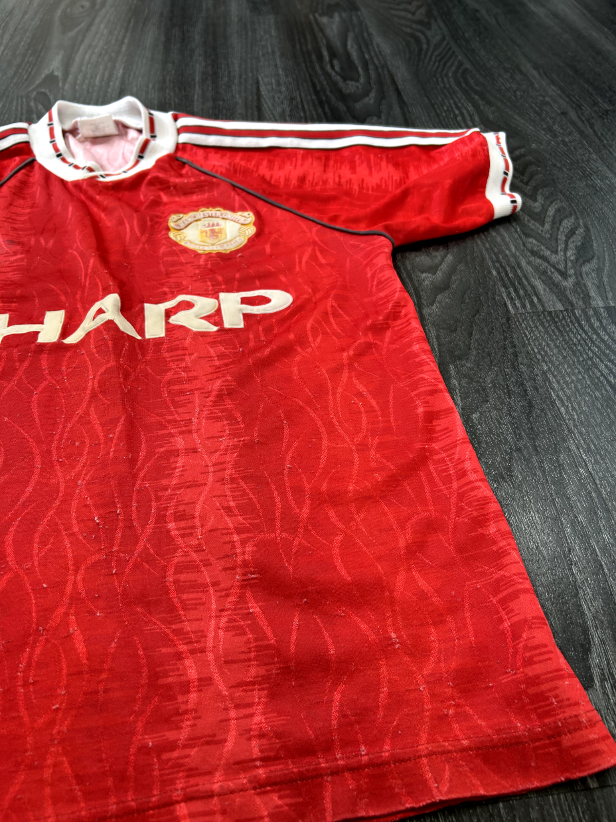 Original Authentic Adidas Manchester United 1990/1991 Home Shirt Mens Small4