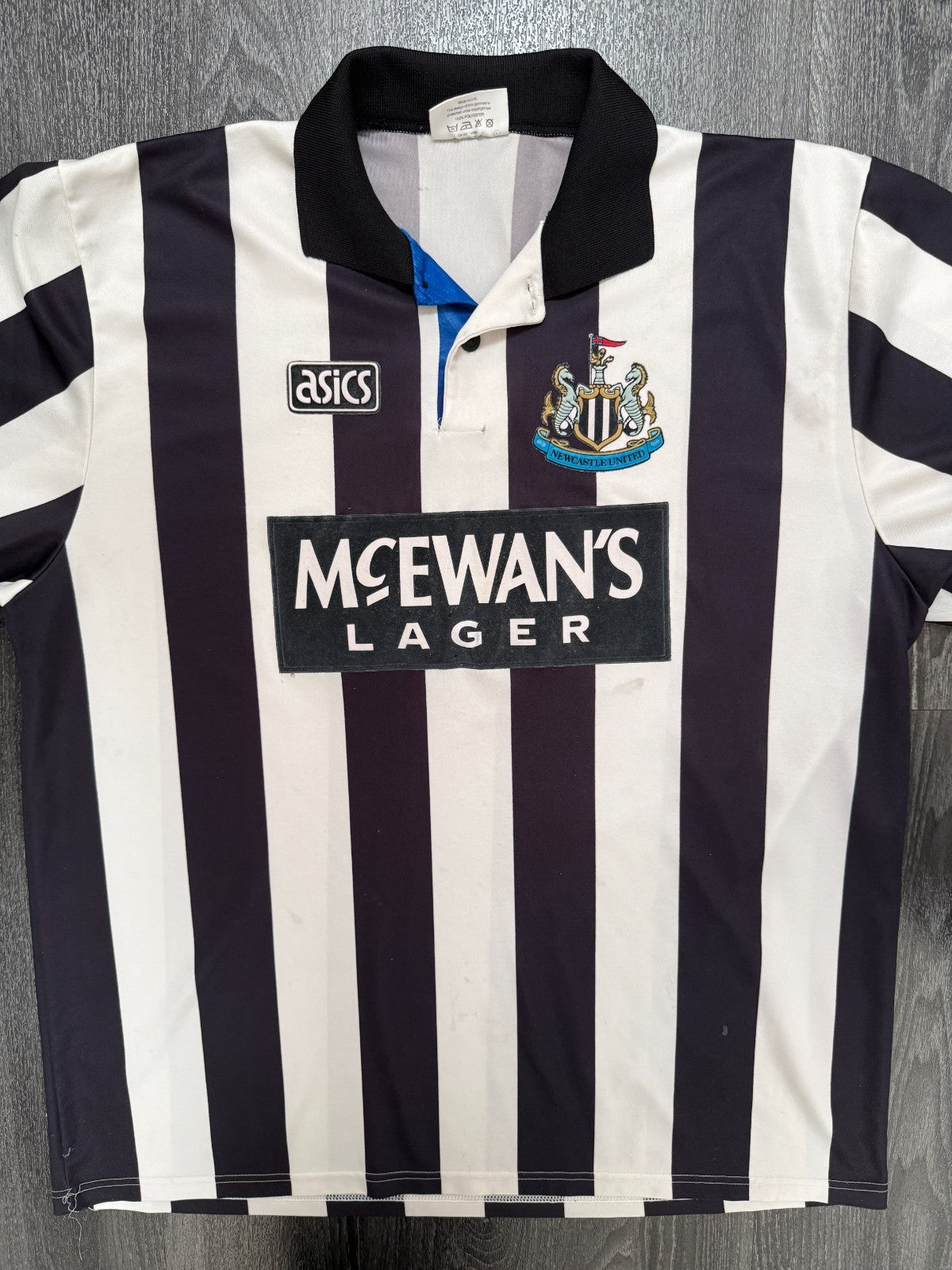 Original Asics Newcastle United 1993/1994 Home Shirt Mens XXL 2XL0