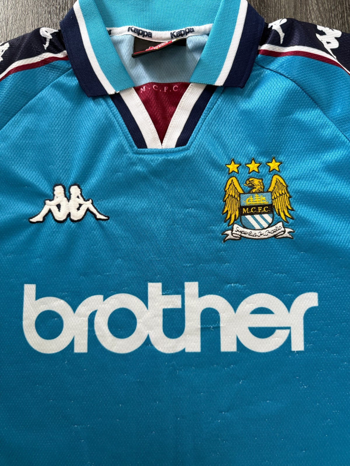 Original Kappa Manchester City 1997/1998 Home Shirt Mens Small1