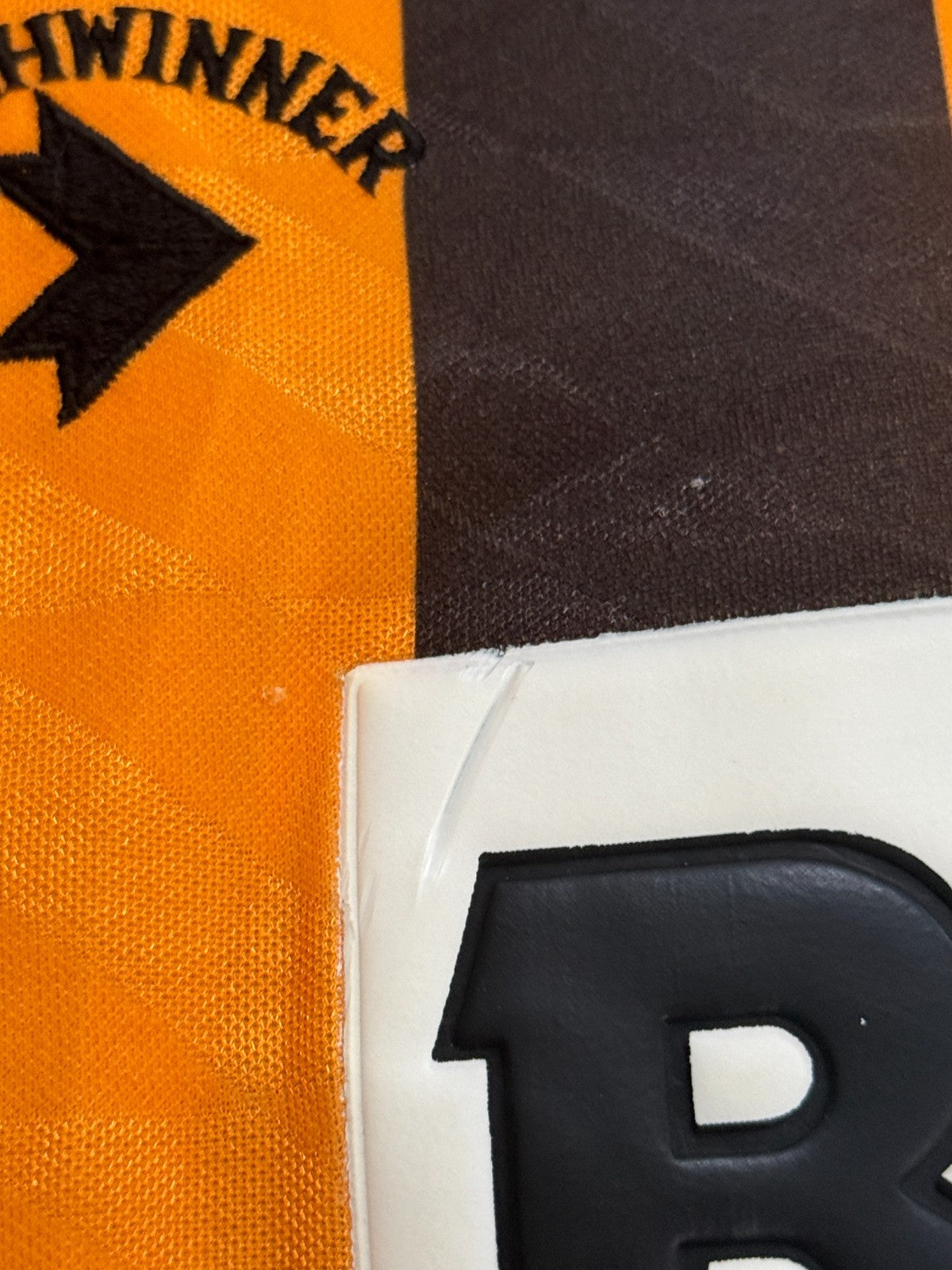 Original Authentic Matchwinner Hull City 1990/1991 Home Shirt Mens Large4