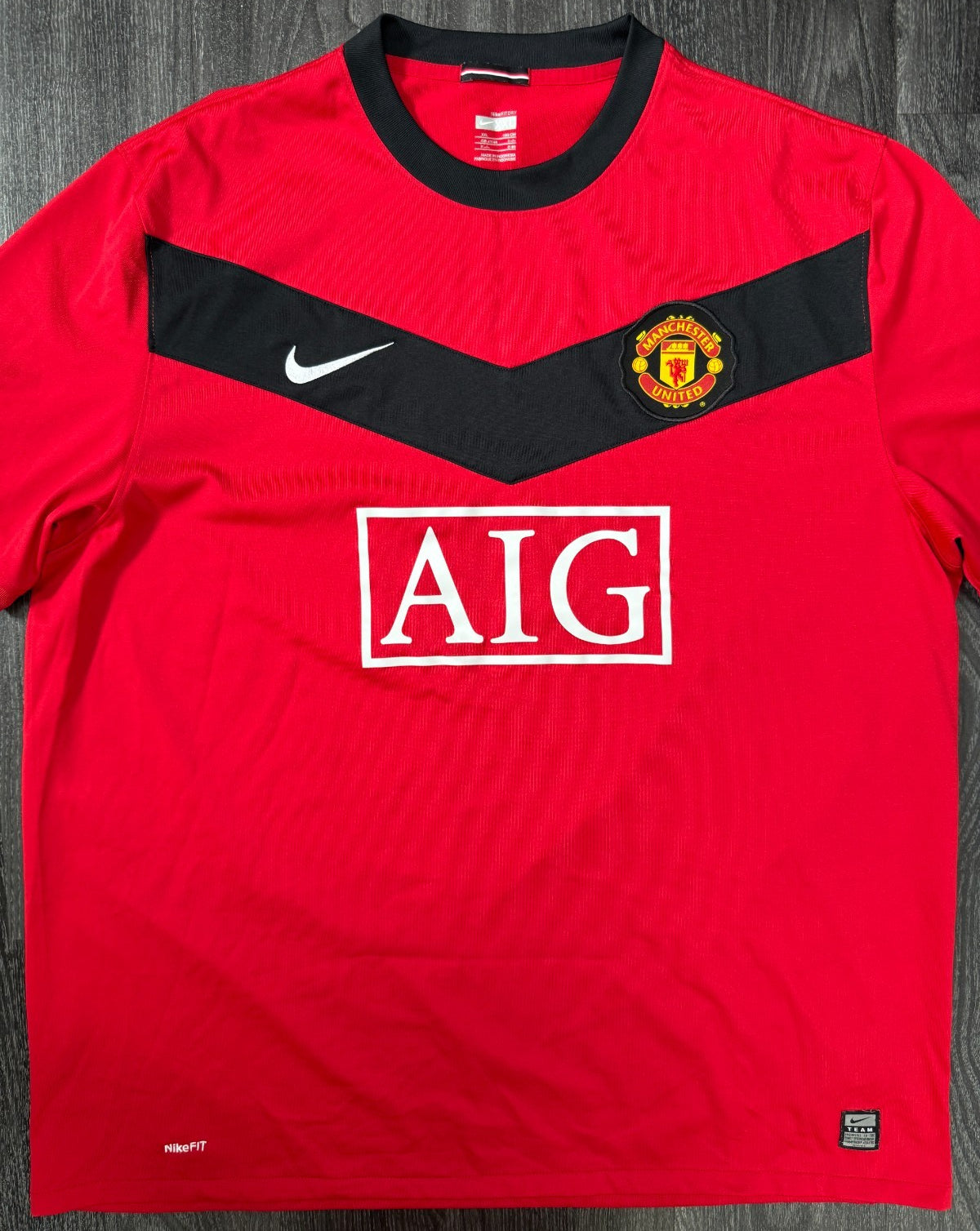 Original Authentic Nike Manchester United 2009/2010 Home Shirt Mens XXL 2XL0