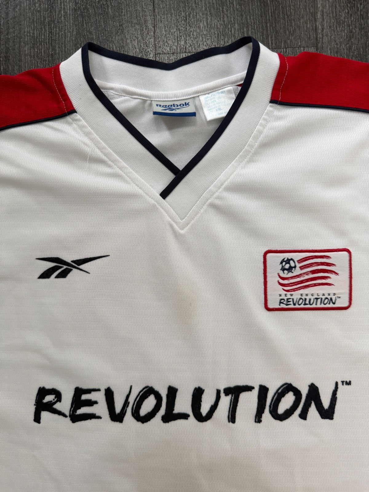 Original Authentic Reebok New England Revolution 1999 Away Shirt Mens XXL 2XL1