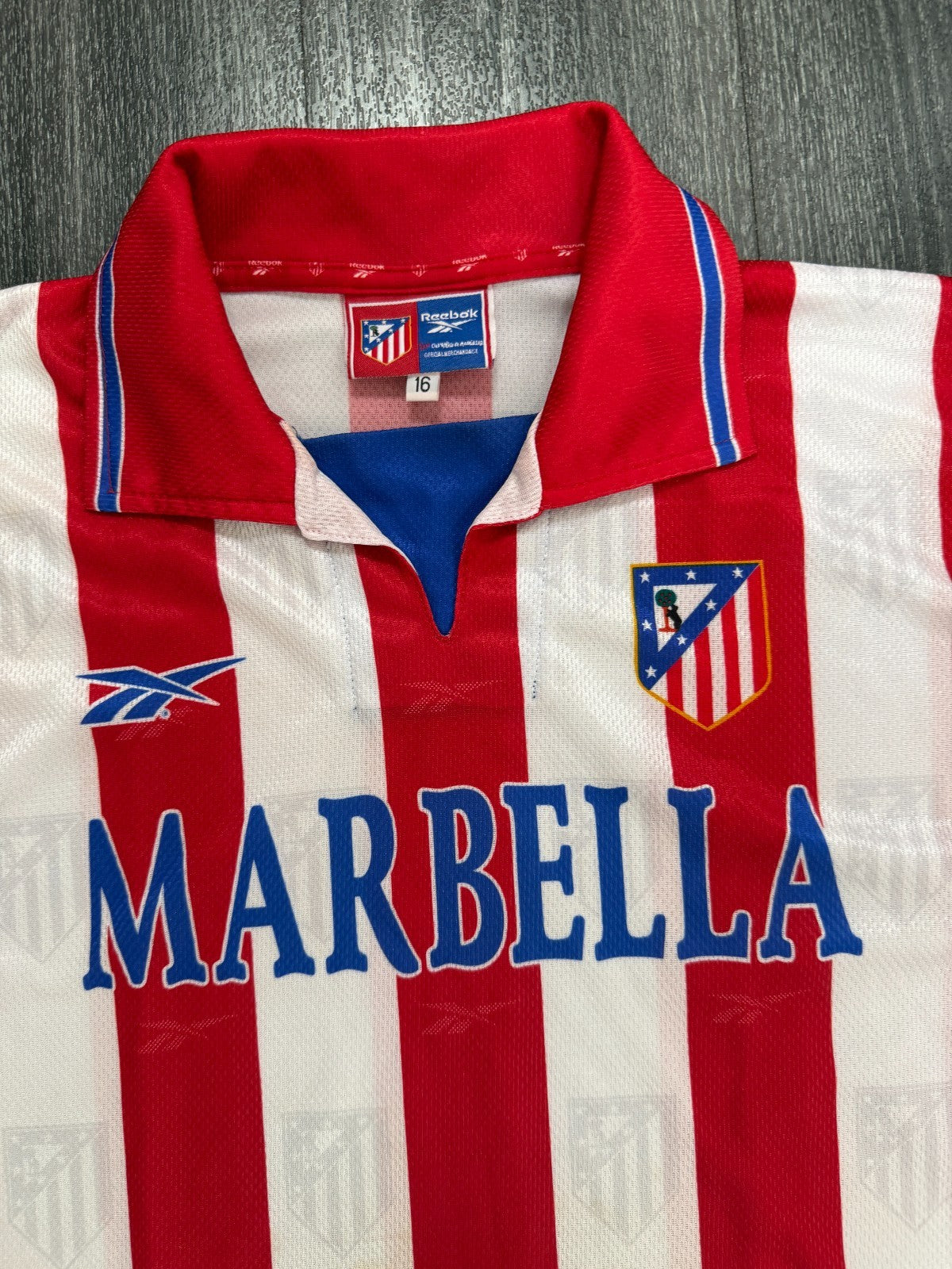 Original Reebok Atletico Madrid 1998/1999 Home Shirt Womens Large1
