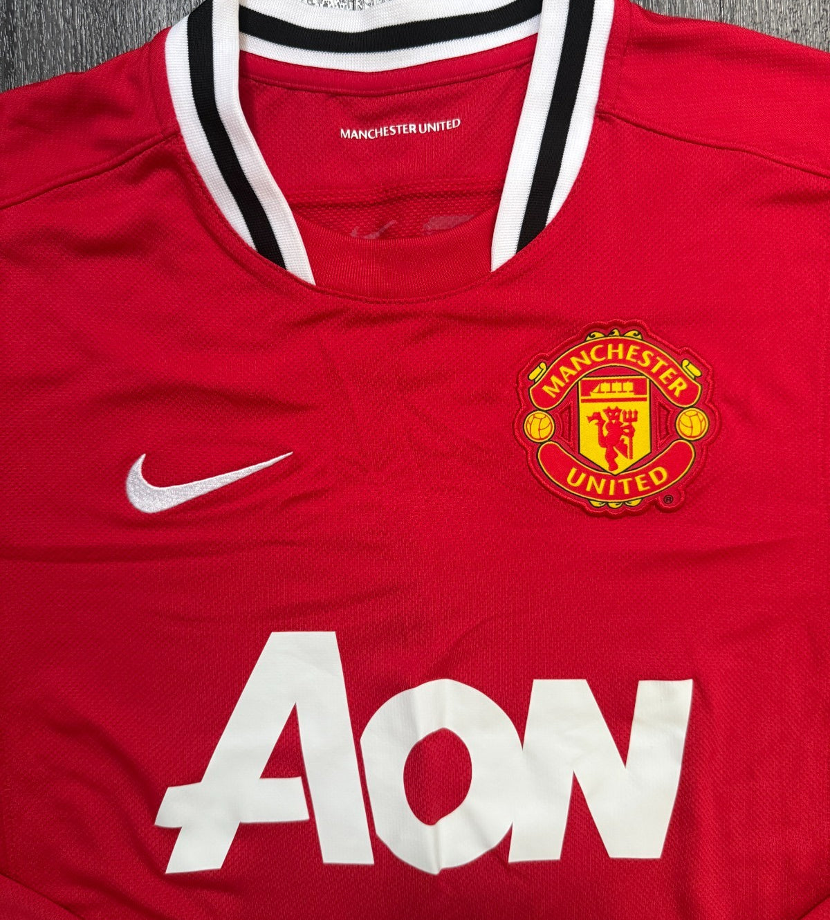 Nike Manchester United 2011/2012 Long Sleeve Home Shirt OWEN 7 Mens Small S2