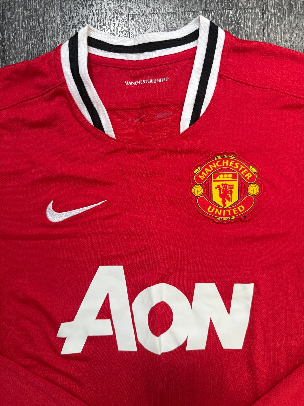 Nike Manchester United 2011/2012 Long Sleeve Home Shirt OWEN 7 Mens Small S2