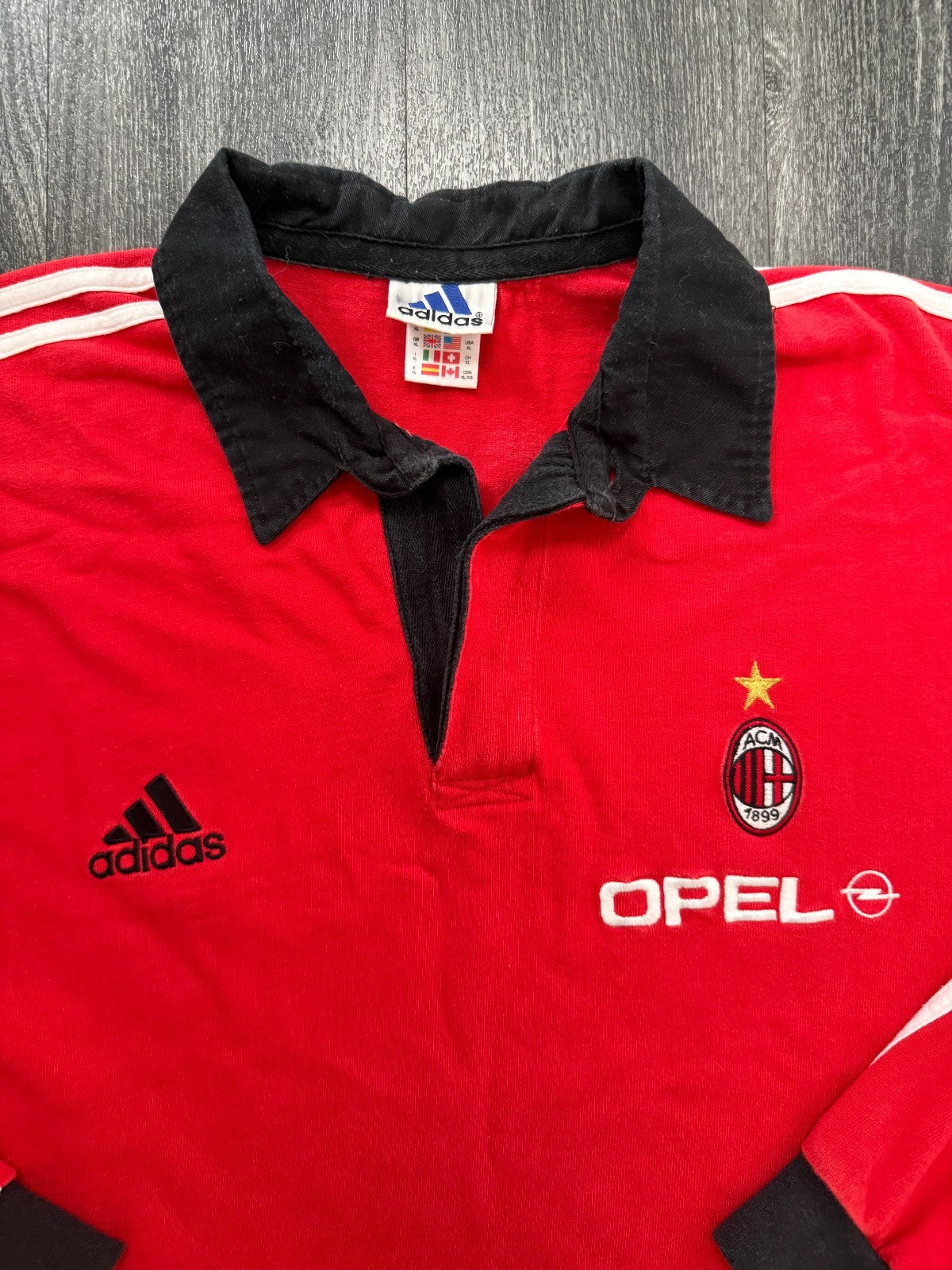 Original Adidas AC Milan 1998/1999 Long Sleeve Training Shirt Mens Extra Large1