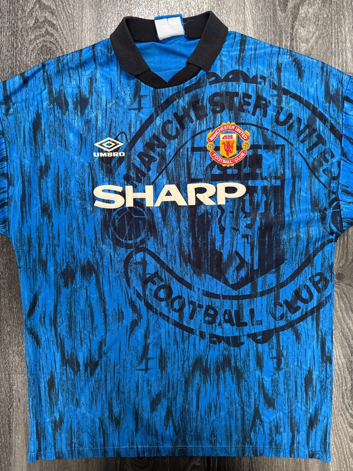 Original Umbro Manchester United 1992/1993 Away Shirt Mens Extra Large XL0