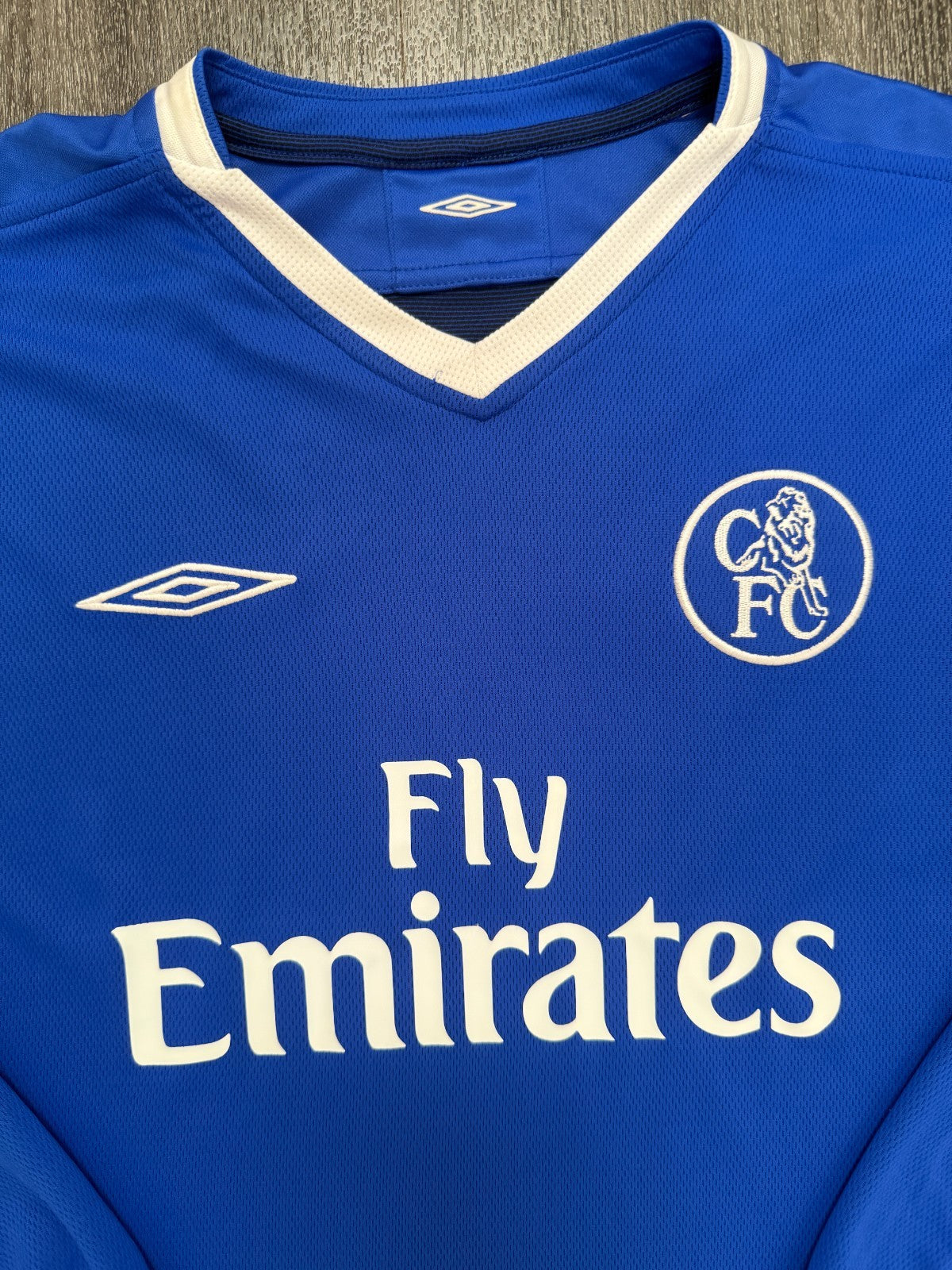 Original Umbro Chelsea 2003/2004 Long Sleeve Home Shirt MUTU 7 Mens Large L2