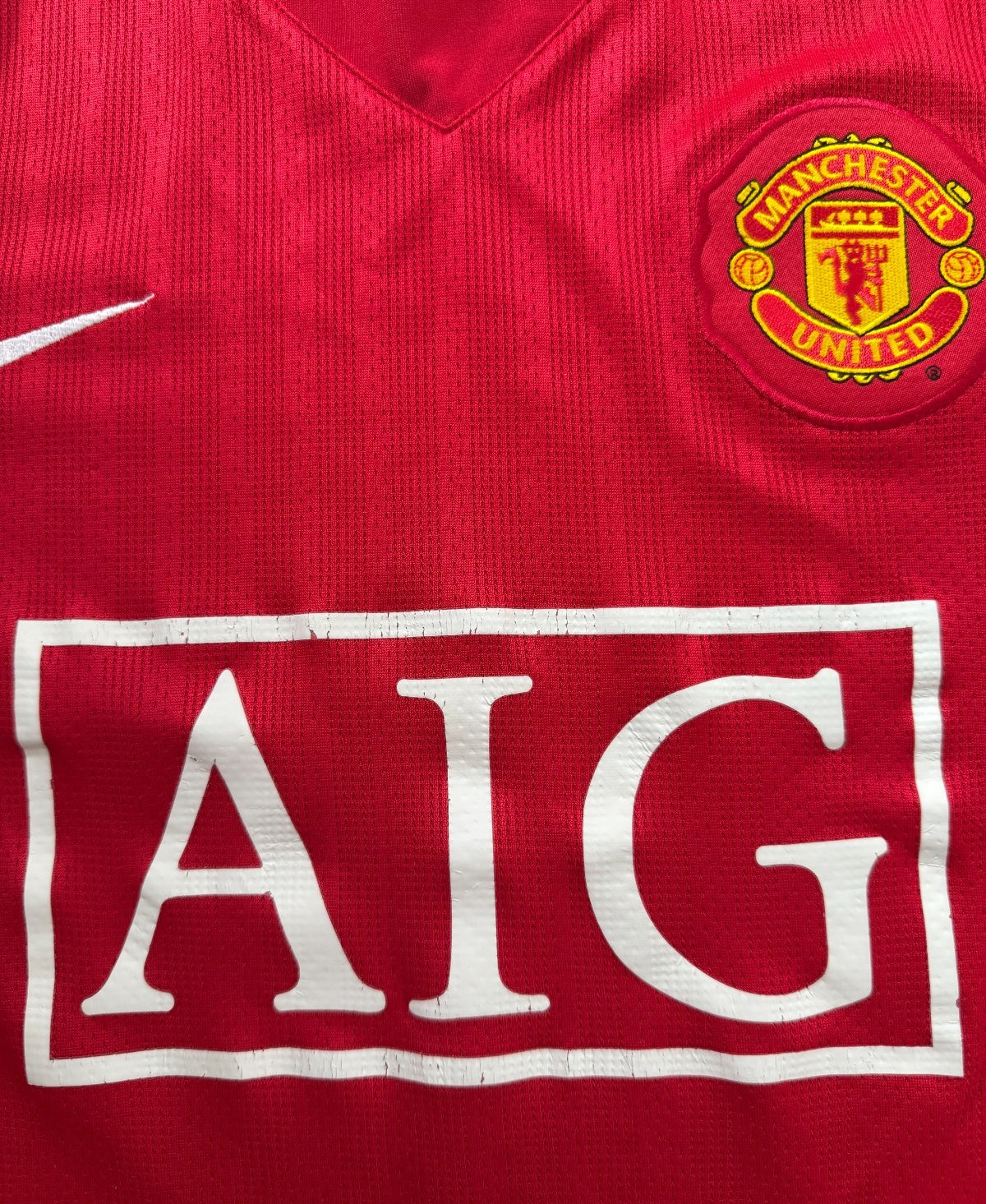Original Authentic Nike Manchester United 2007/2008 Home Shirt Mens Medium4