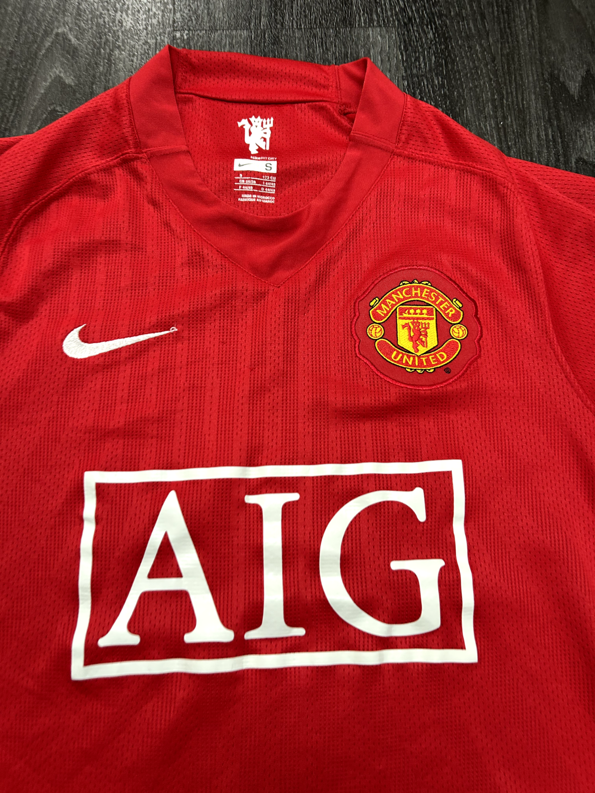 Original Authentic Nike Manchester United 2007/2008 Home Shirt Mens Small1