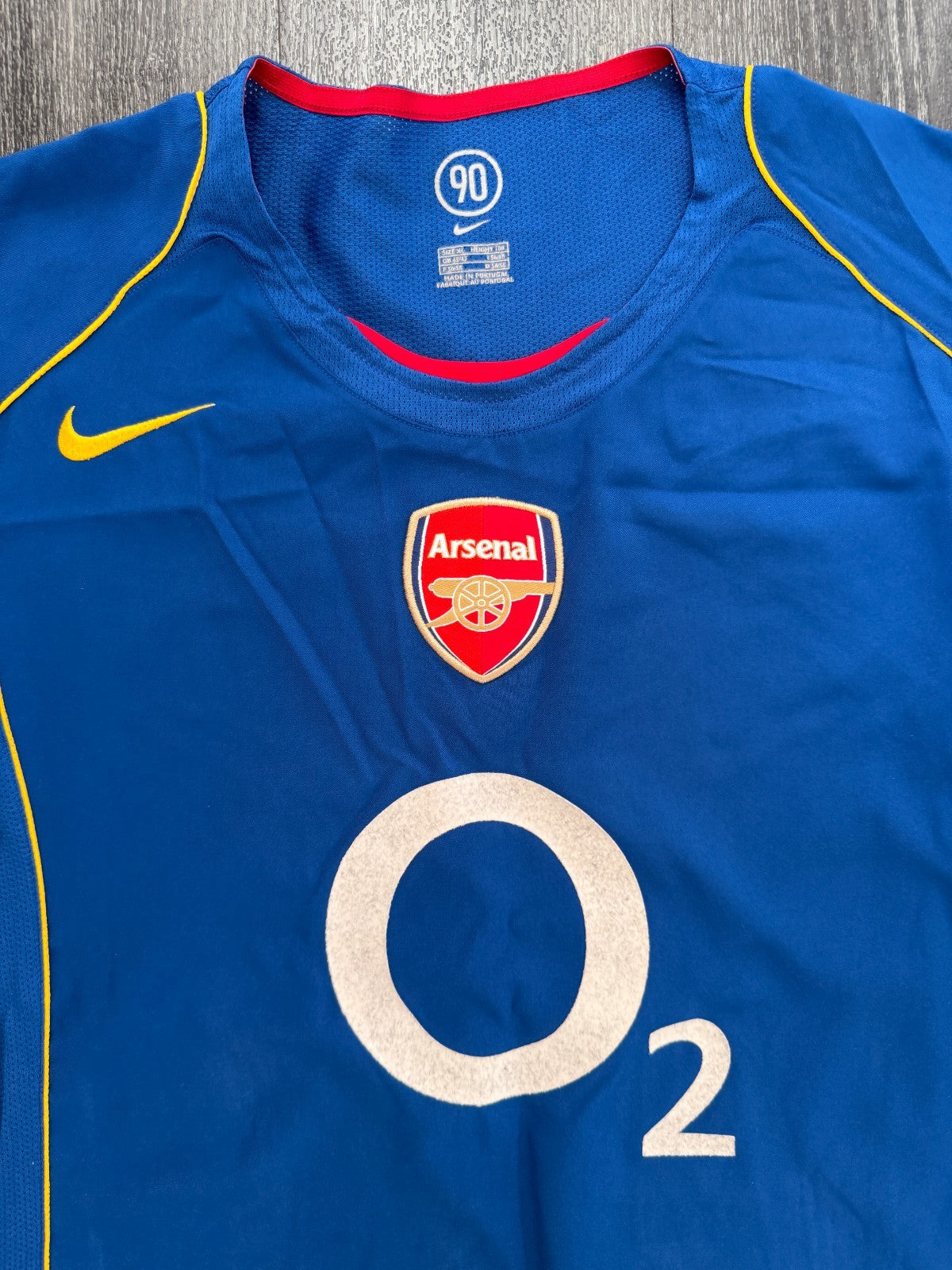 Original Authentic Nike Arsenal 2004/2005 Away Shirt Mens Extra Large XL1