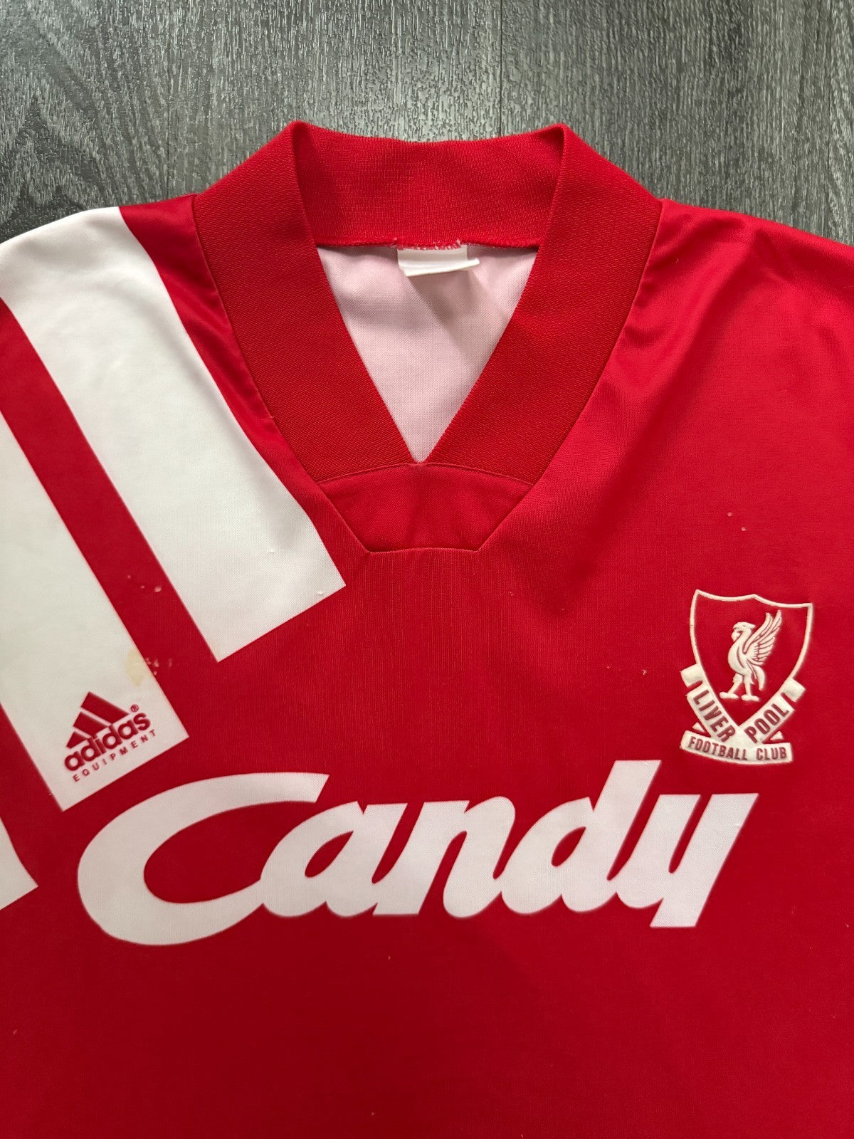 Original Adidas Liverpool 1991/1992 Home Shirt Mens Extra Large XL1
