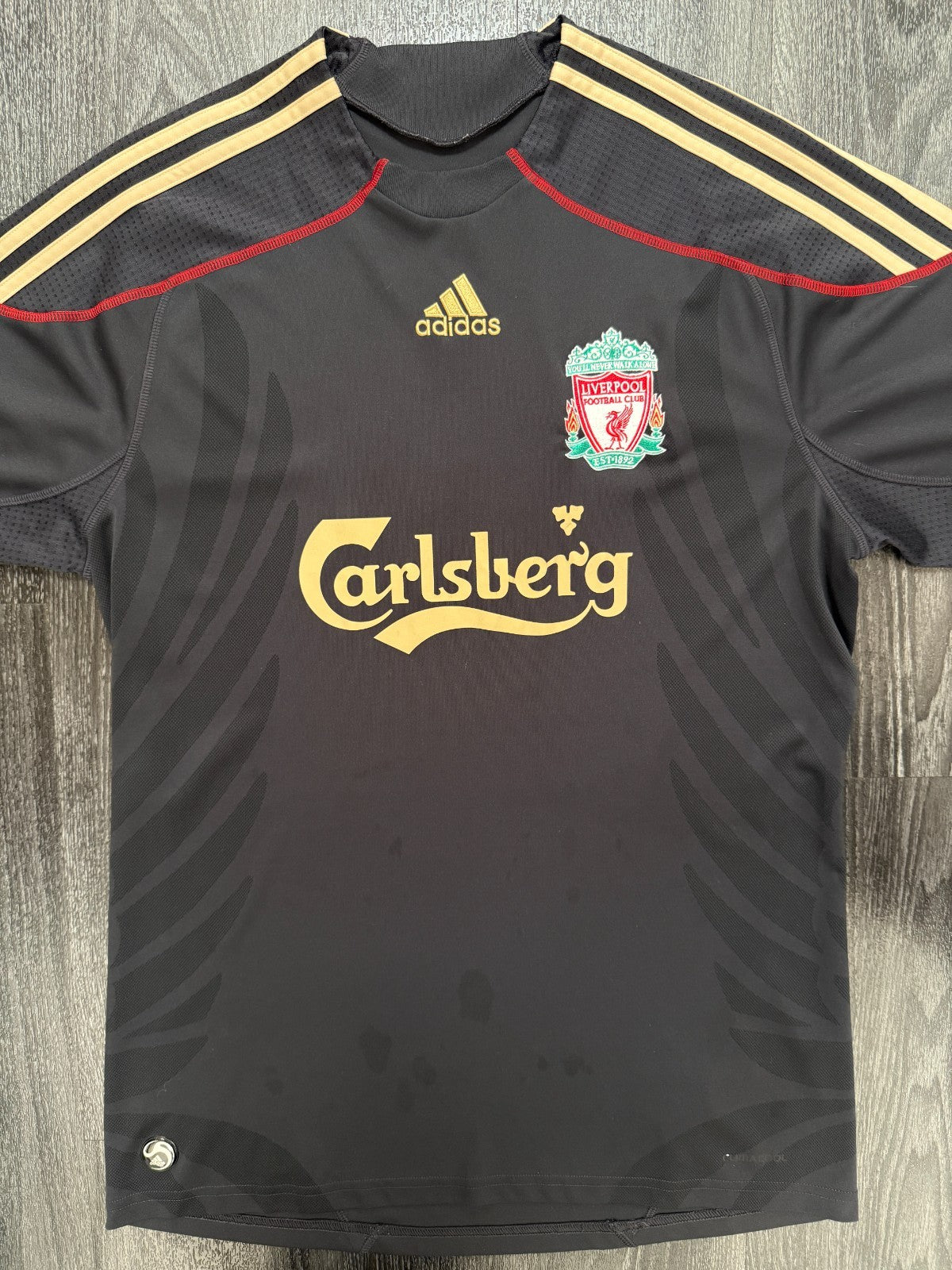 Original Adidas Liverpool 2009/2010 Away Shirt Mens Small S0