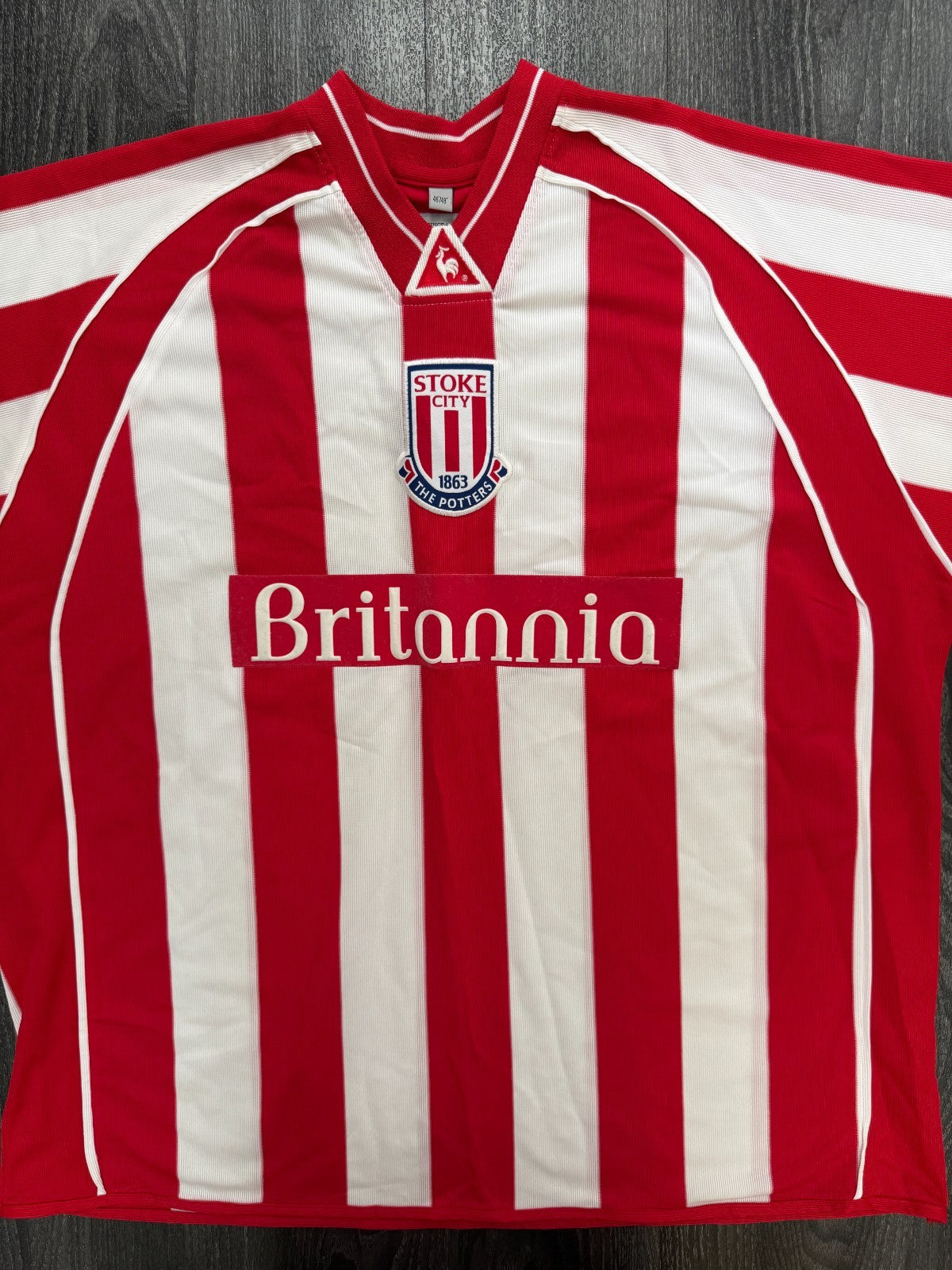 Original Authentic Le Coq Sportif Stoke City 2001/2002 Home Shirt Mens XXL 2XL0
