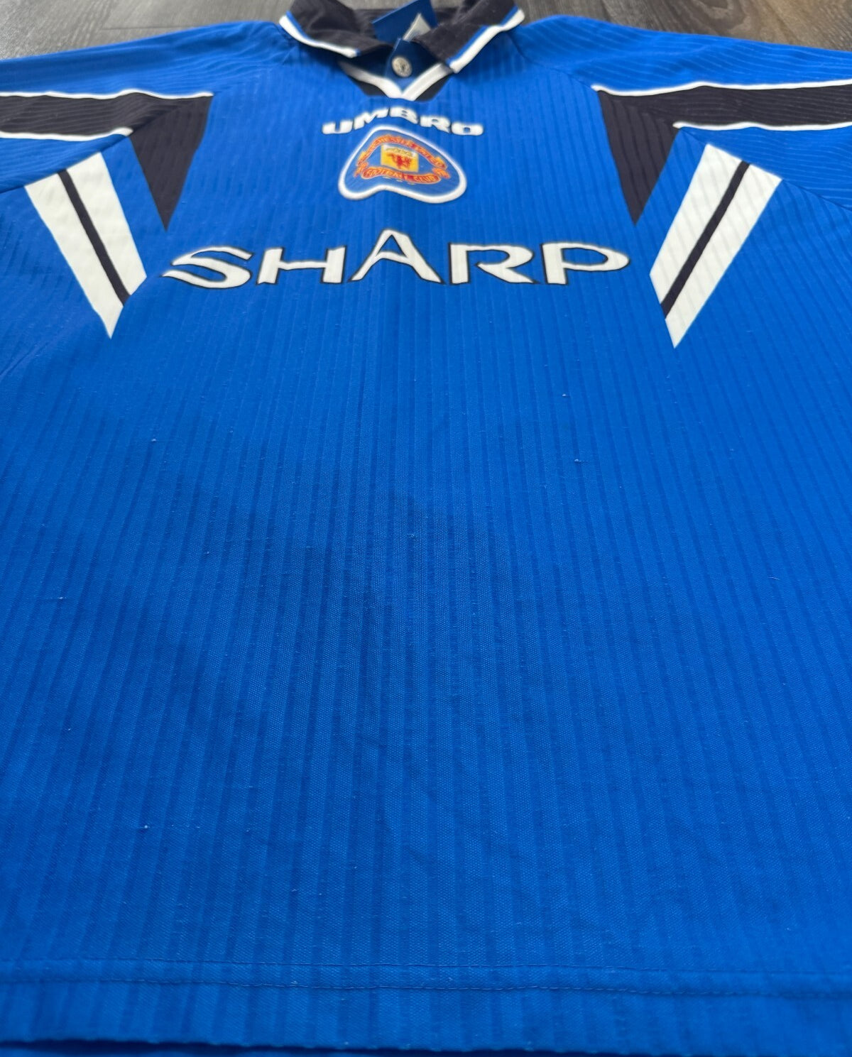 Original Authentic Umbro Manchester United 1996/1997 SHERINGHAM 10 Third Shirt8