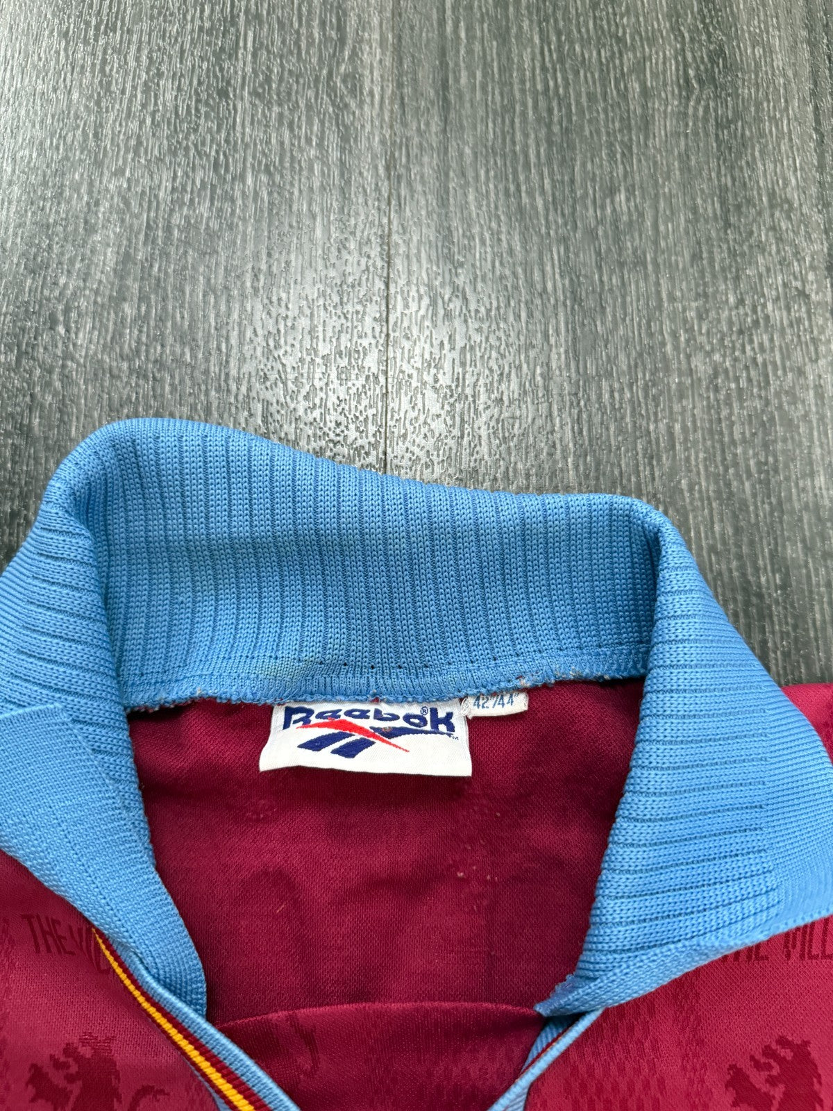 Original Reebok Aston Villa 1995/1996 Home Shirt McGRATH 5 Mens Large4