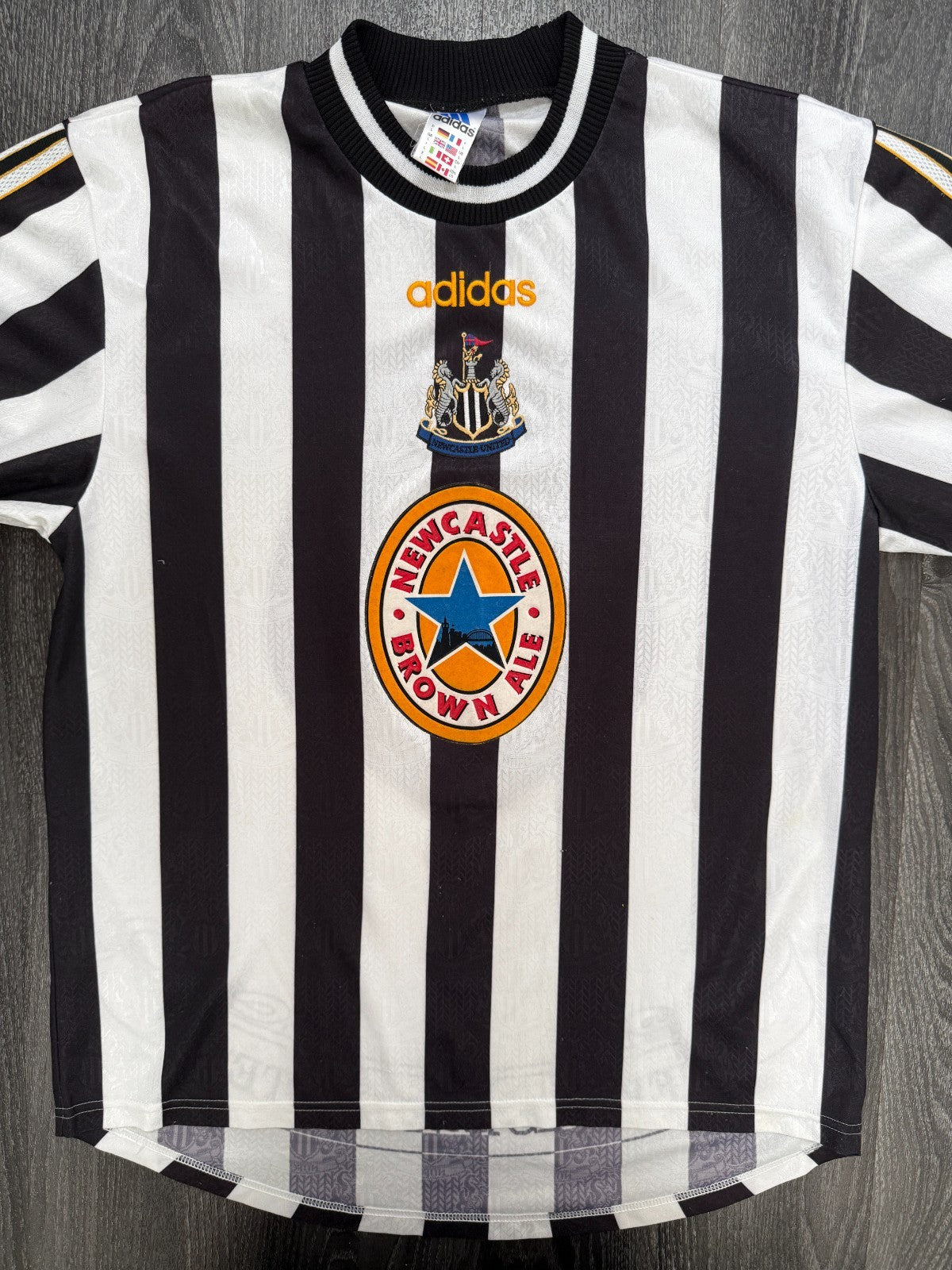 Original Adidas Newcastle United 1997/1998 Home Shirt Mens Large0