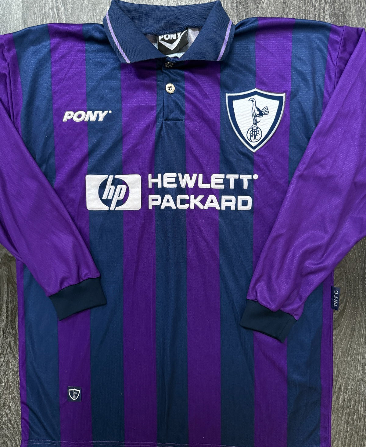 PONY Tottenham Hotspur Spurs 1995/1996 Long Sleeve Away Shirt Mens Large0