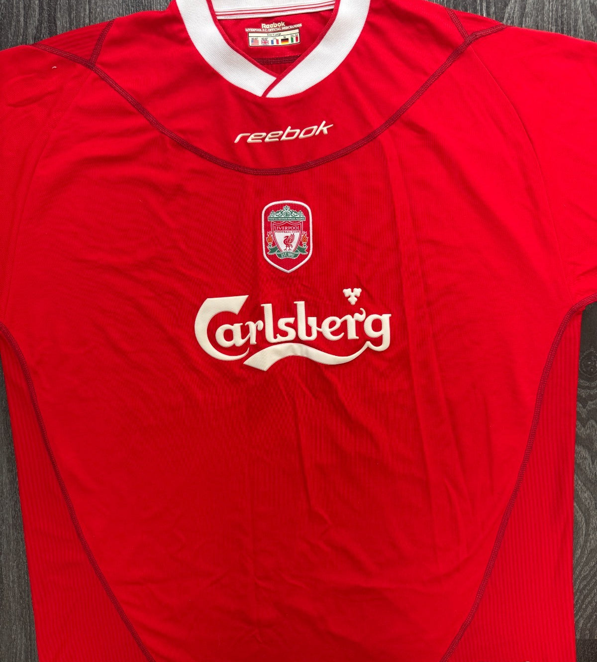 Original Reebok Liverpool 2002/2003 Home Shirt Mens Extra Large XL0