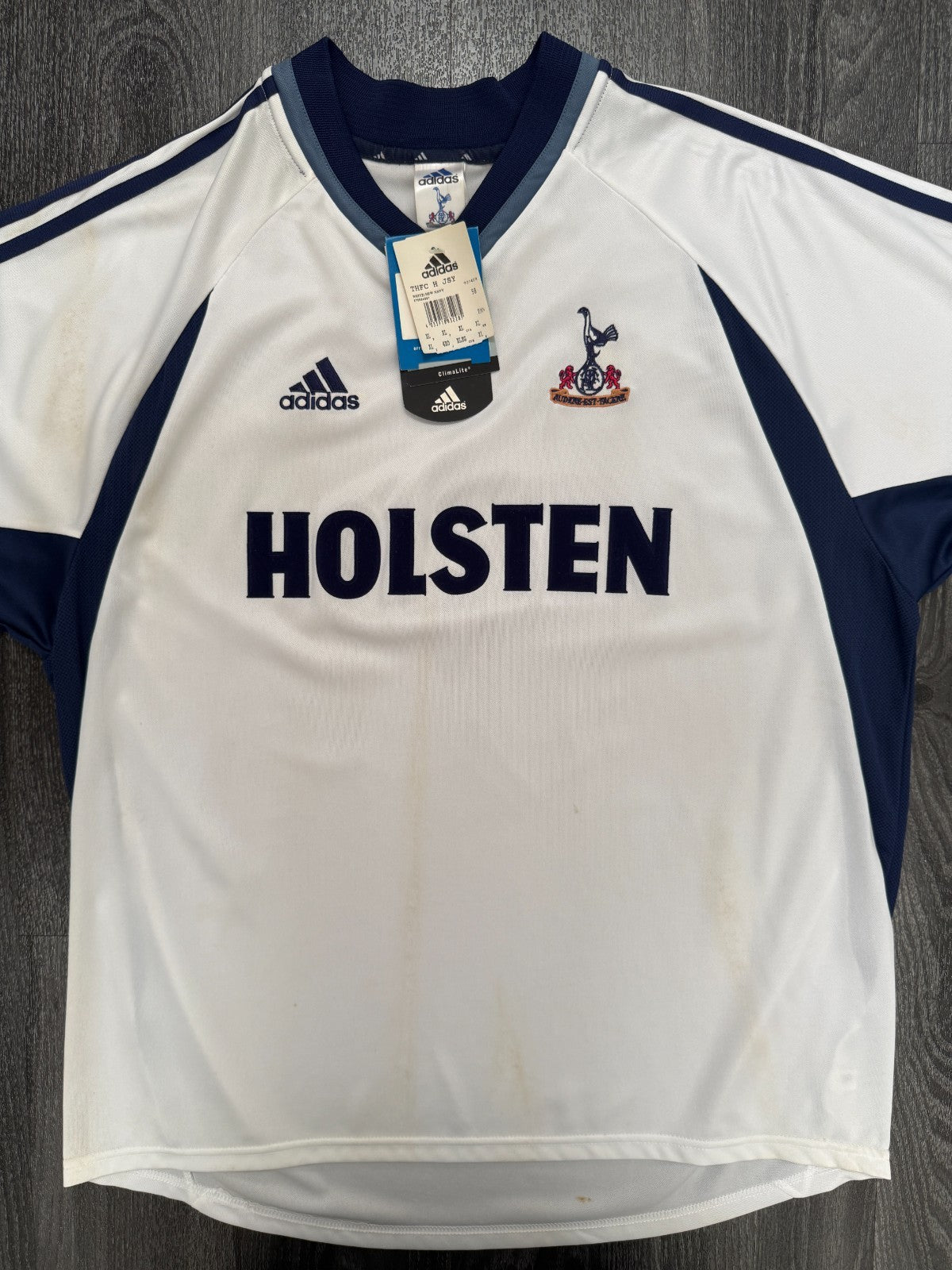 BNWT Original Adidas Tottenham Hotspuir Spurs 2001/2002 Home Shirt Mens XL0