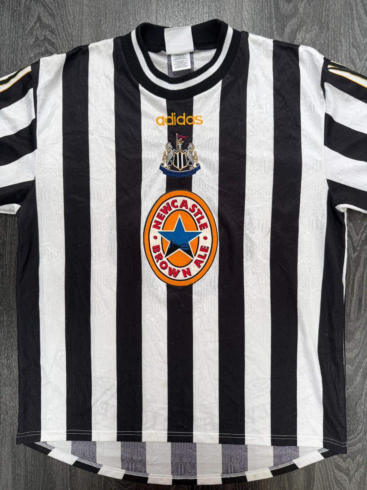 Original Authentic Adidas Newcastle United 1997/1998 Home Shirt Mens Extra Large0