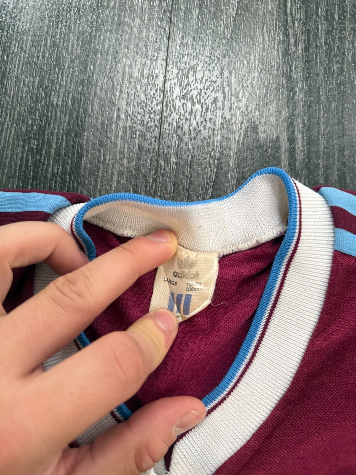 Original Authentic Adidas West Ham United 1983/1984 Home Shirt Mens Large2