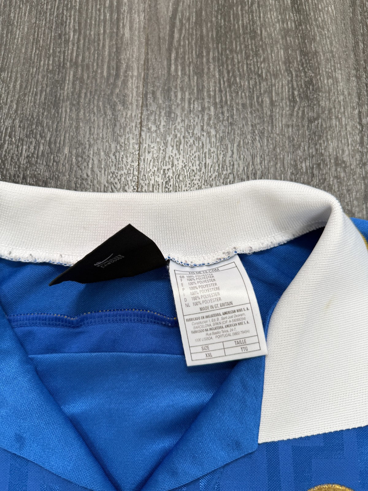 Original Authentic Nike Italy Football 1995 Home Shirt Mens XXL 2XL2