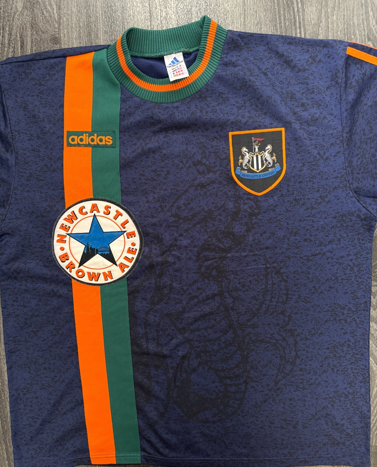 Original Authentic Adidas Newcastle United 1997/1998 Away Shirt Mens Extra Large0