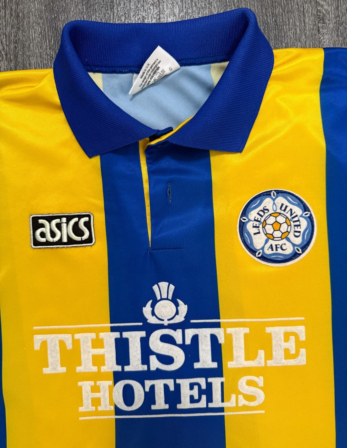 Original Asics Leeds United 1993/1994 Away Shirt Mens Extra Large XL1