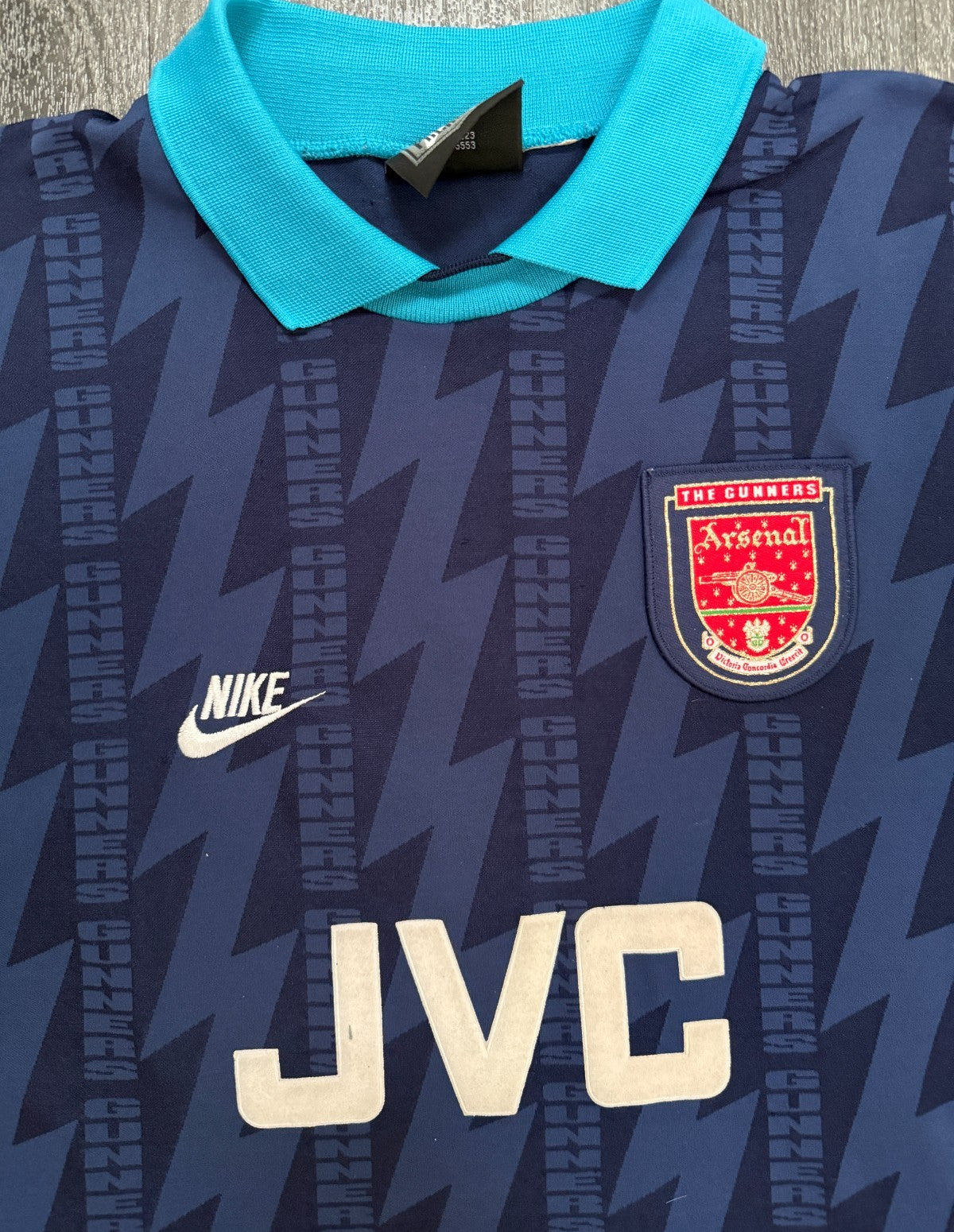 Original Nike Arsenal 1994/1995 Away Shirt WRIGHT 8 Mens Extra Large XL2