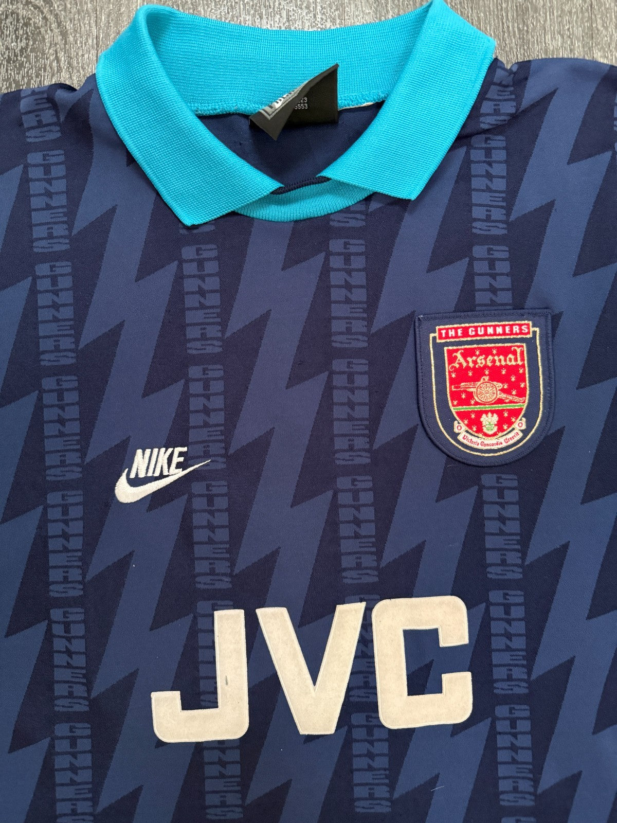 Original Nike Arsenal 1994/1995 Away Shirt WRIGHT 8 Mens Extra Large XL2