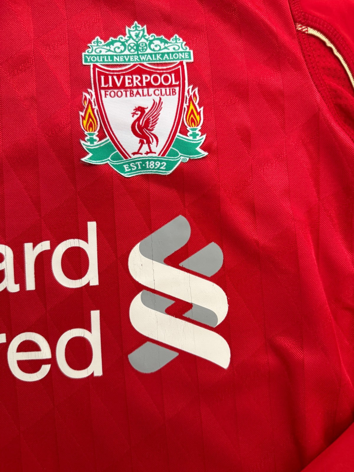 PLAYER ISSUE Original Adidas Liverpool 2010/2011 Long Sleeve Home Shirt Mens M2