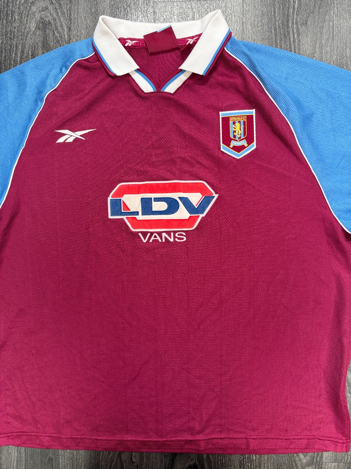 Original Authentic Reebok Aston Villa 1998/1999 Home Shirt Mens XXL 2XL0
