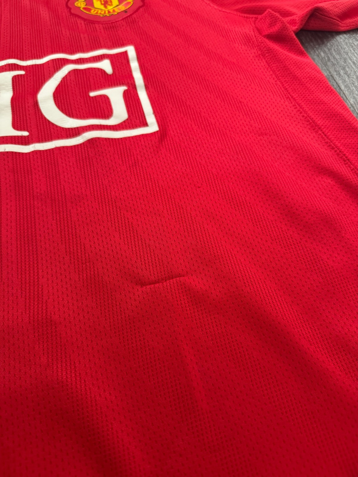 Original Authentic Nike Manchester United 2007/2008 Home Shirt Mens Medium5