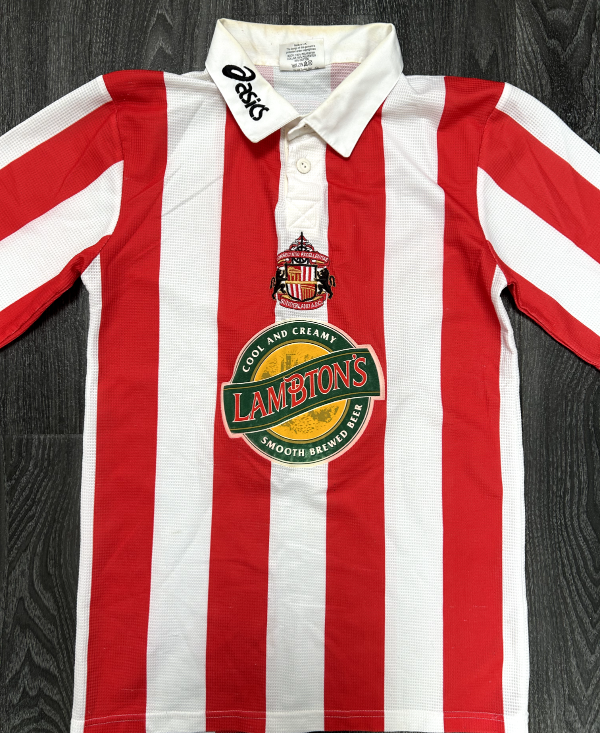 Original Authentic Asics Sunderland AFC 1997/1998 Home Shirt Mens Small0
