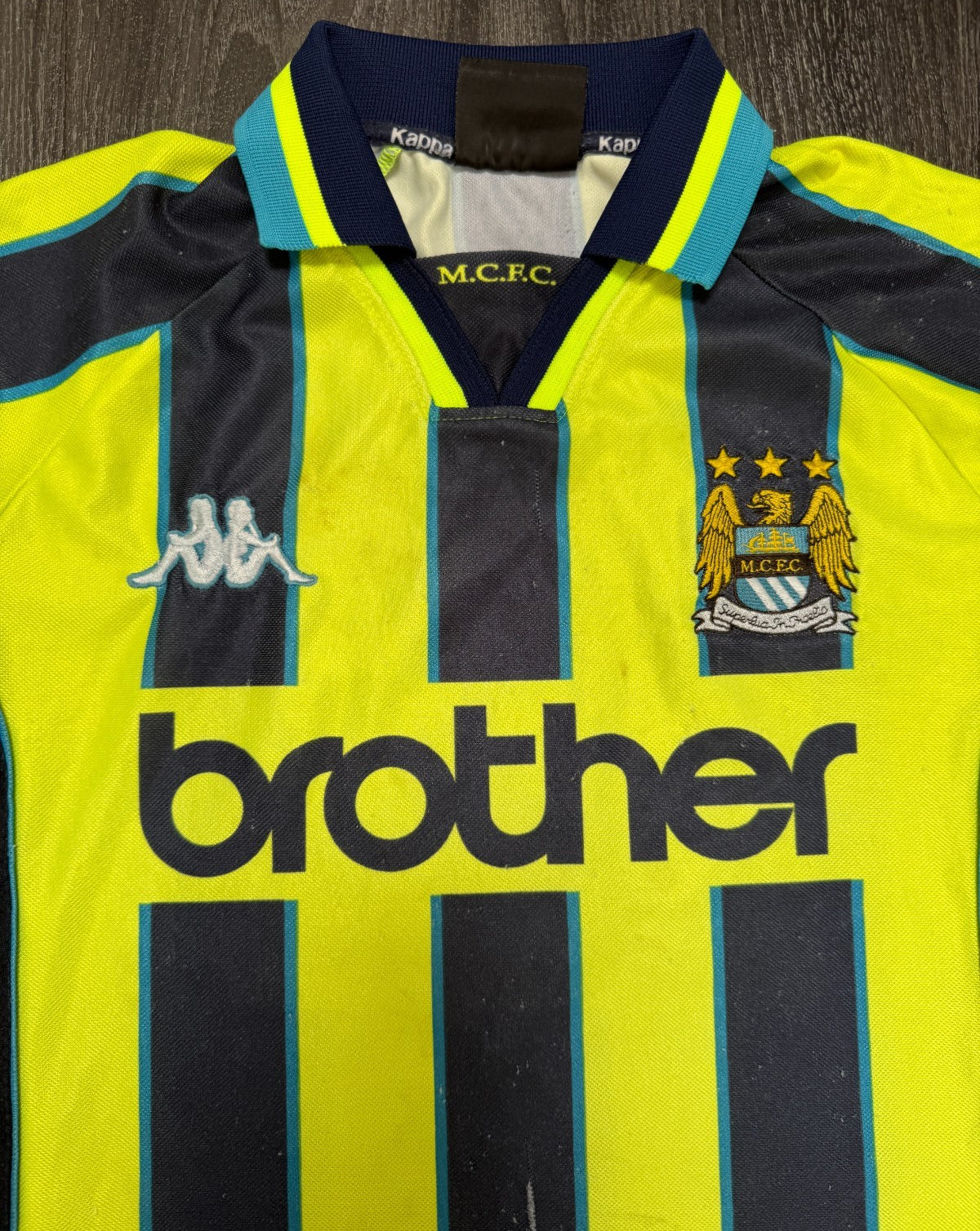 Original Kappa Manchester City 1998/1999 Away Shirt Mens Small1