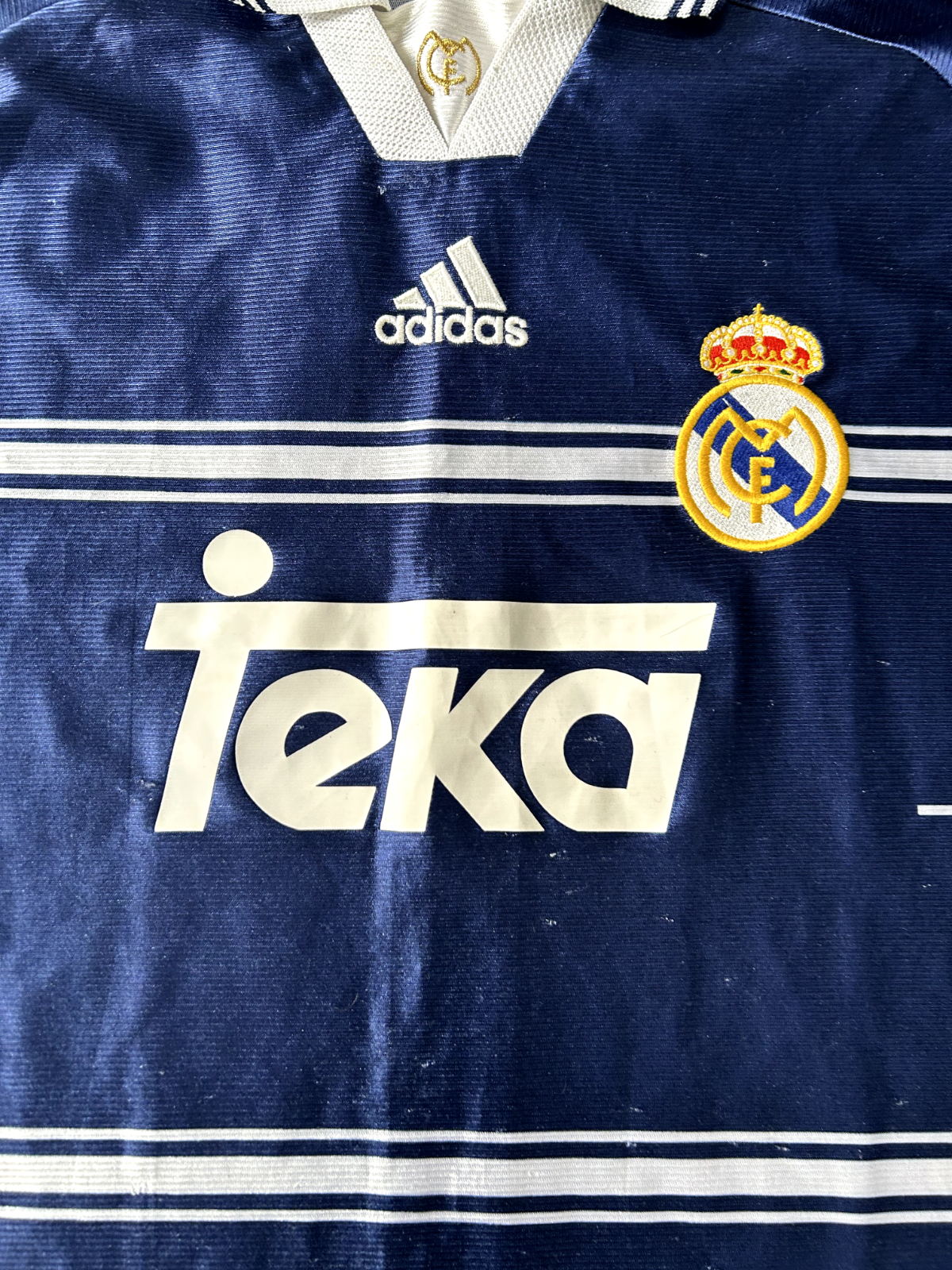 Original Authentic Adidas Real Madrid 1998/1999 Away Shirt Large Mens1