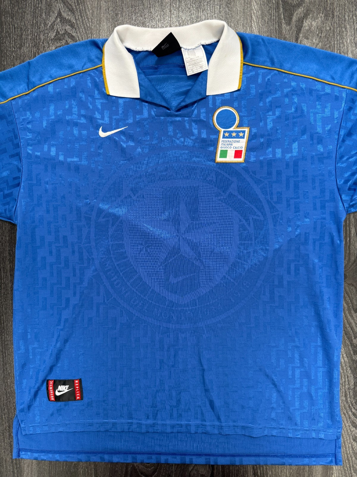 Original Authentic Nike Italy Football 1995 Home Shirt Mens XXL 2XL0