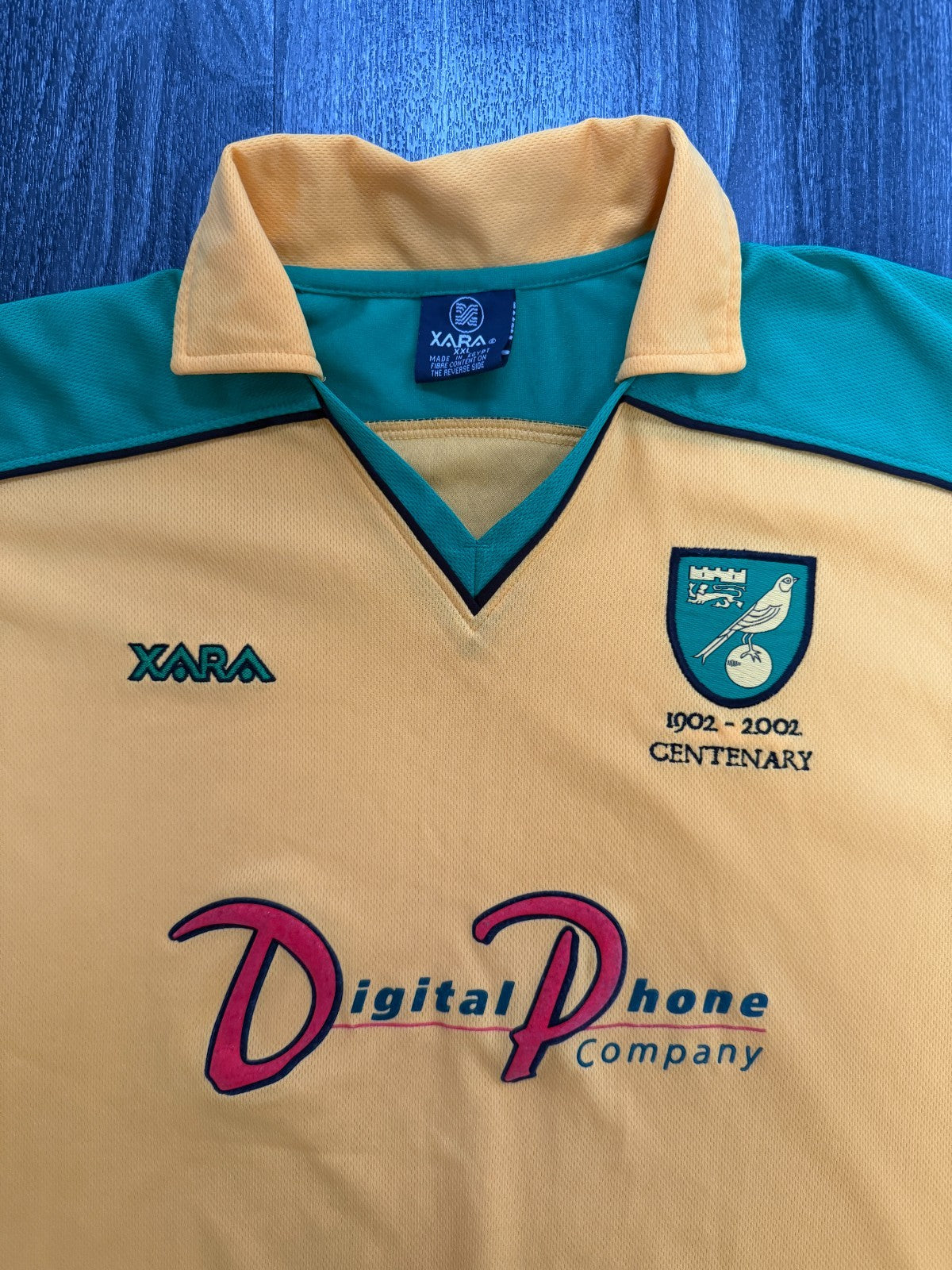 Original Authentic Xara Norwich City 2001/2002 Home Shirt Mens XXL 2XL1