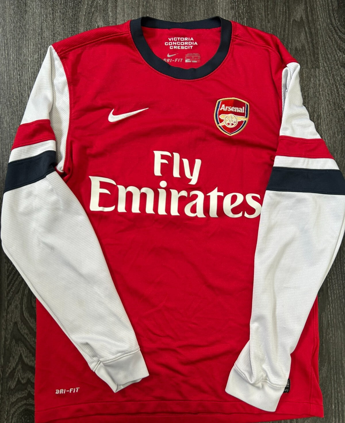 Authentic Nike Arsenal 2012/2013 Home Shirt Long Sleeve Walcott 14 Mens Small1