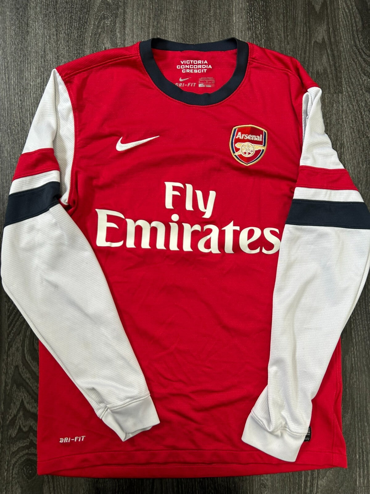 Authentic Nike Arsenal 2012/2013 Home Shirt Long Sleeve Walcott 14 Mens Small1