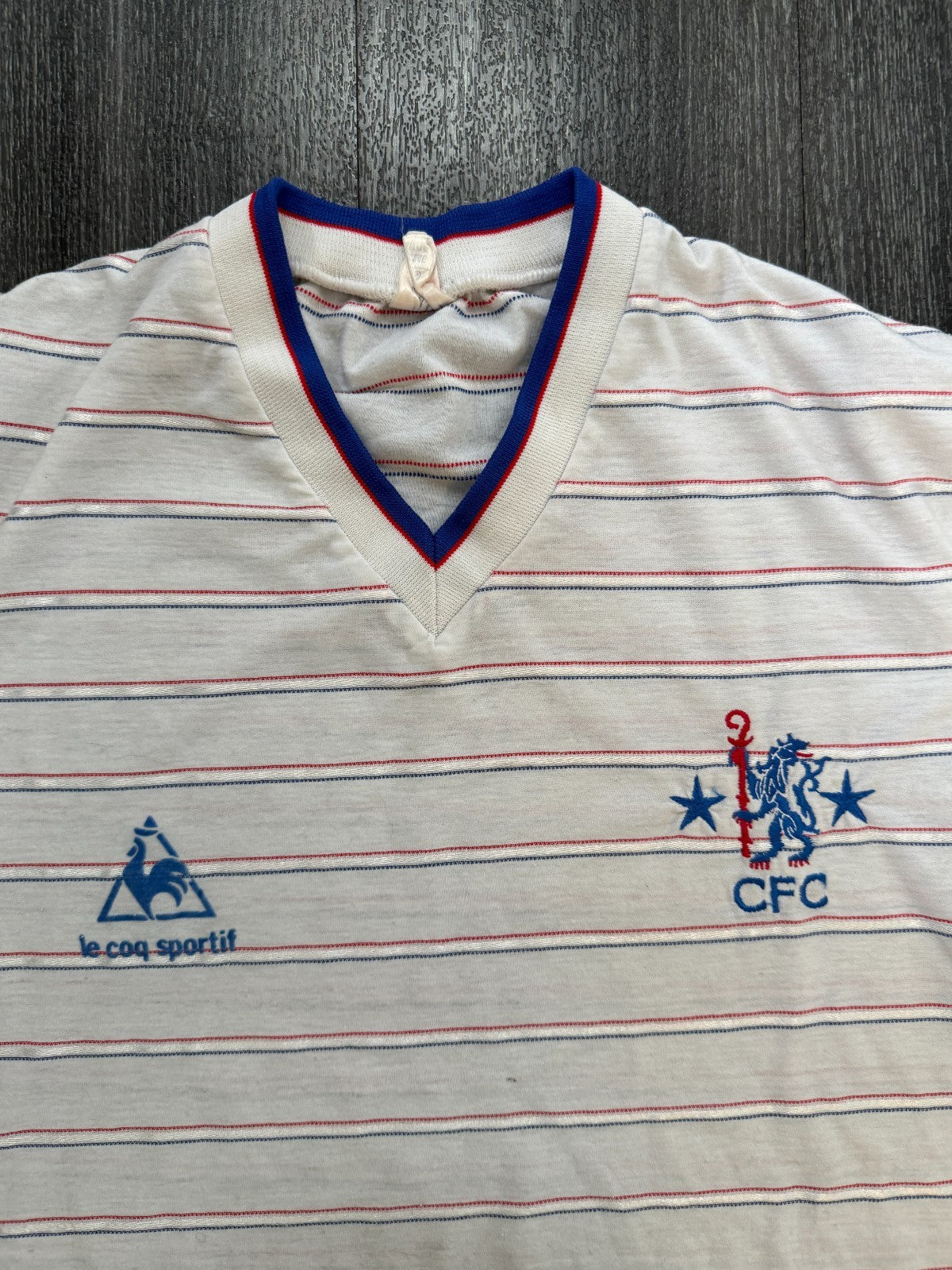 Original Authentic Le Coq Sportif Chelsea 1984/1985 Away Shirt Mens Small1