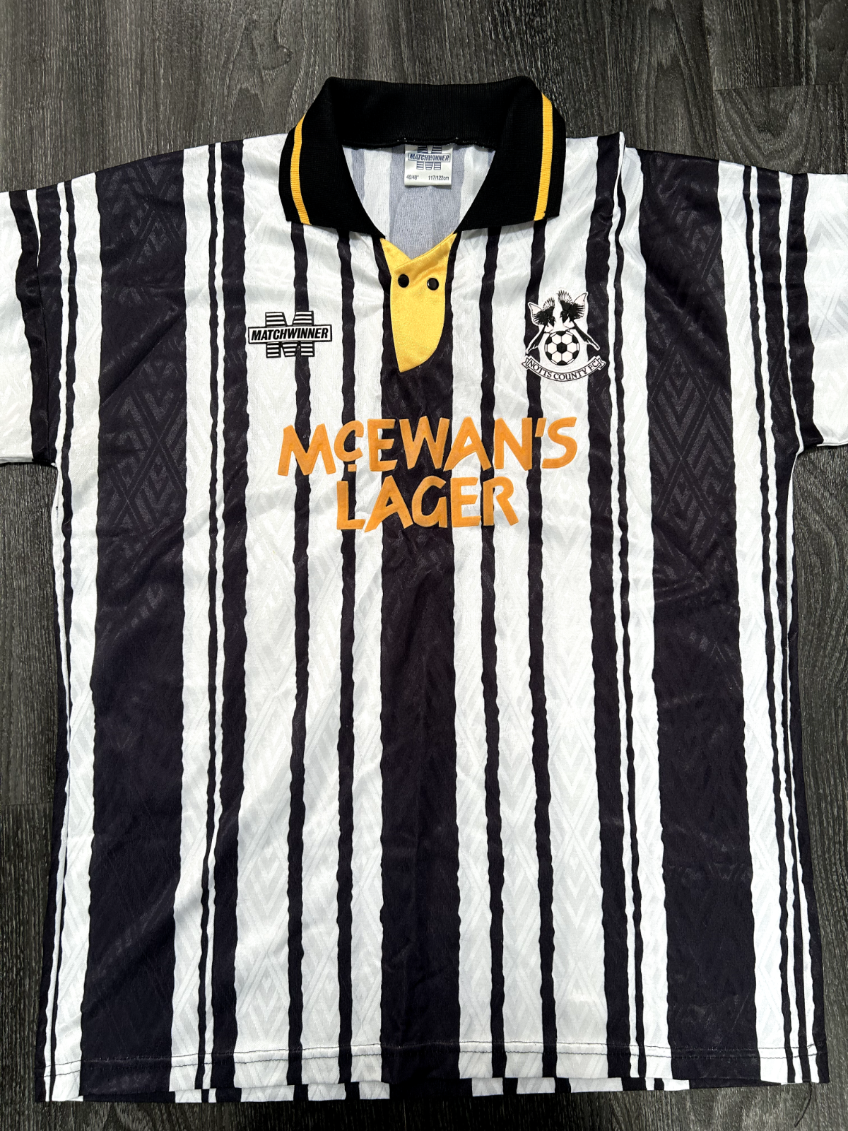 Authentic Matchwinner Notts County 1993/1994 Home Shirt Mens Extra Large0