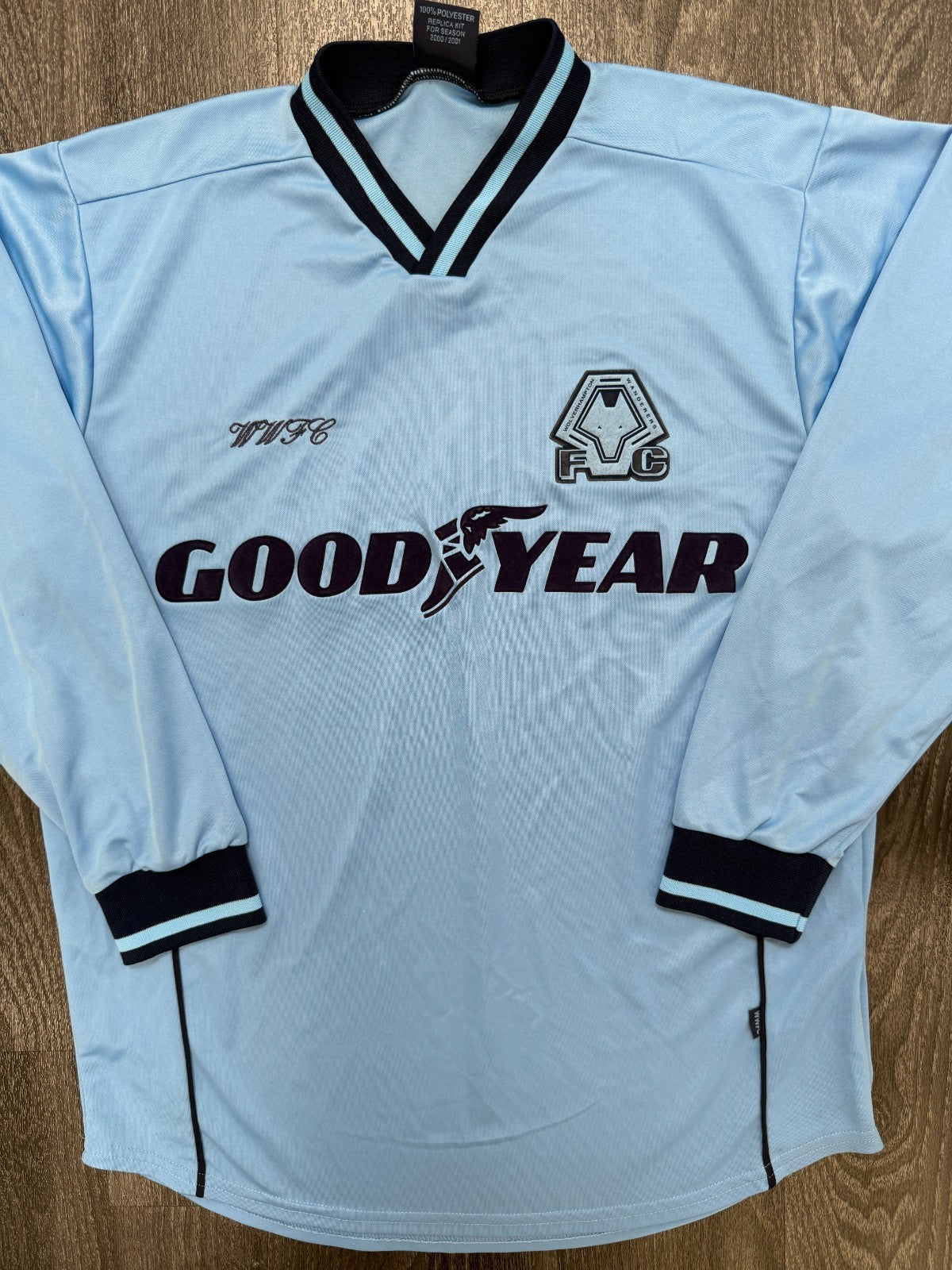 Wolverhampton Wanderers Wolves 2000/2001 Long Sleeve Away Shirt Mens Medium0