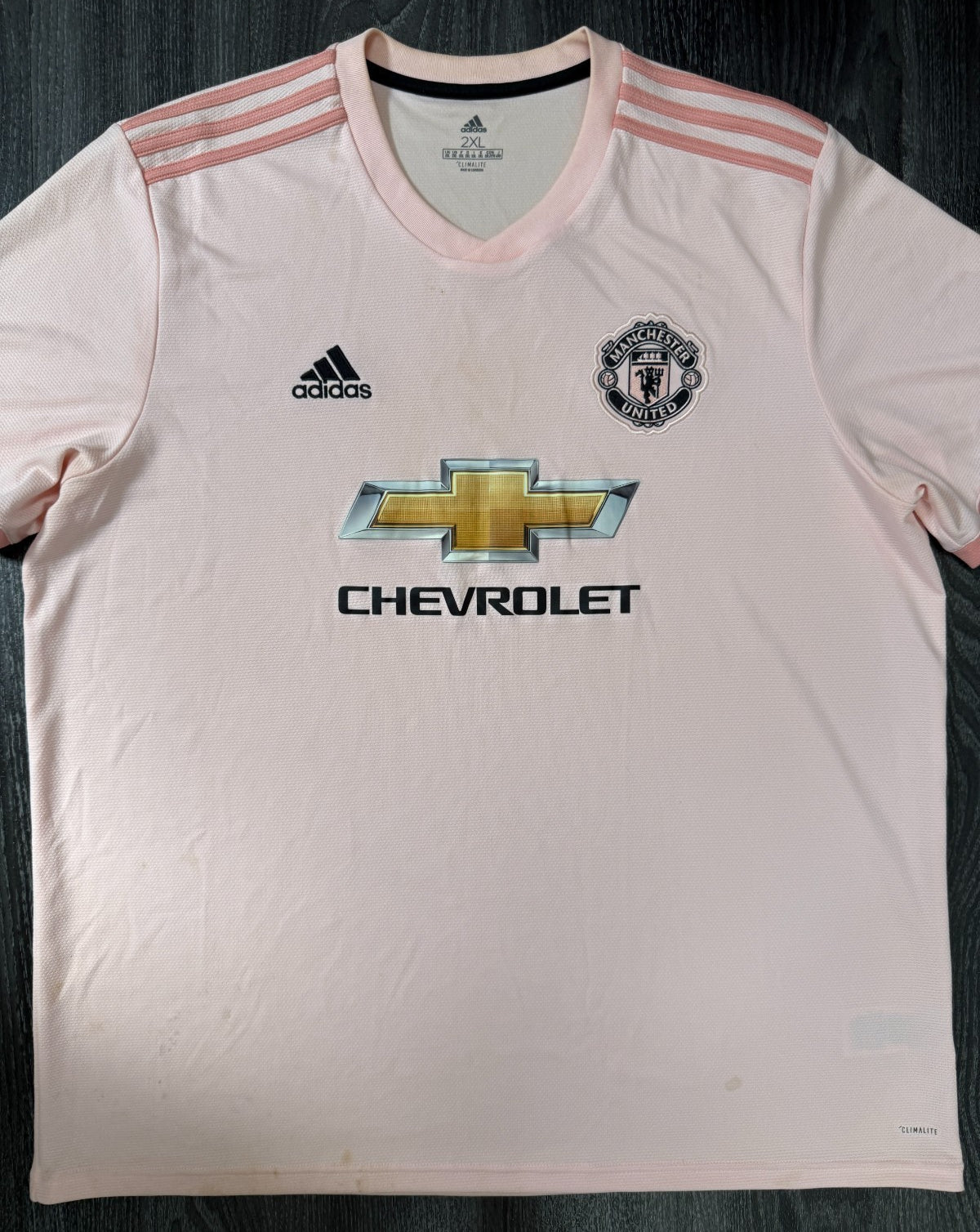 Original Authentic Adidas Manchester United 2018/2019 Away Shirt Mens XXL 2XL0