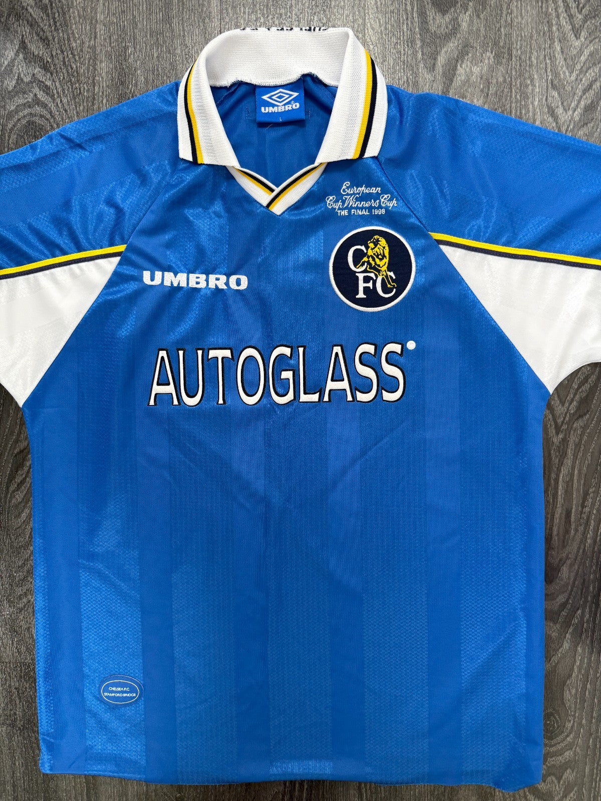 Umbro Chelsea 1997/1998 European Cup Winners Cup Home Shirt Mens Large0